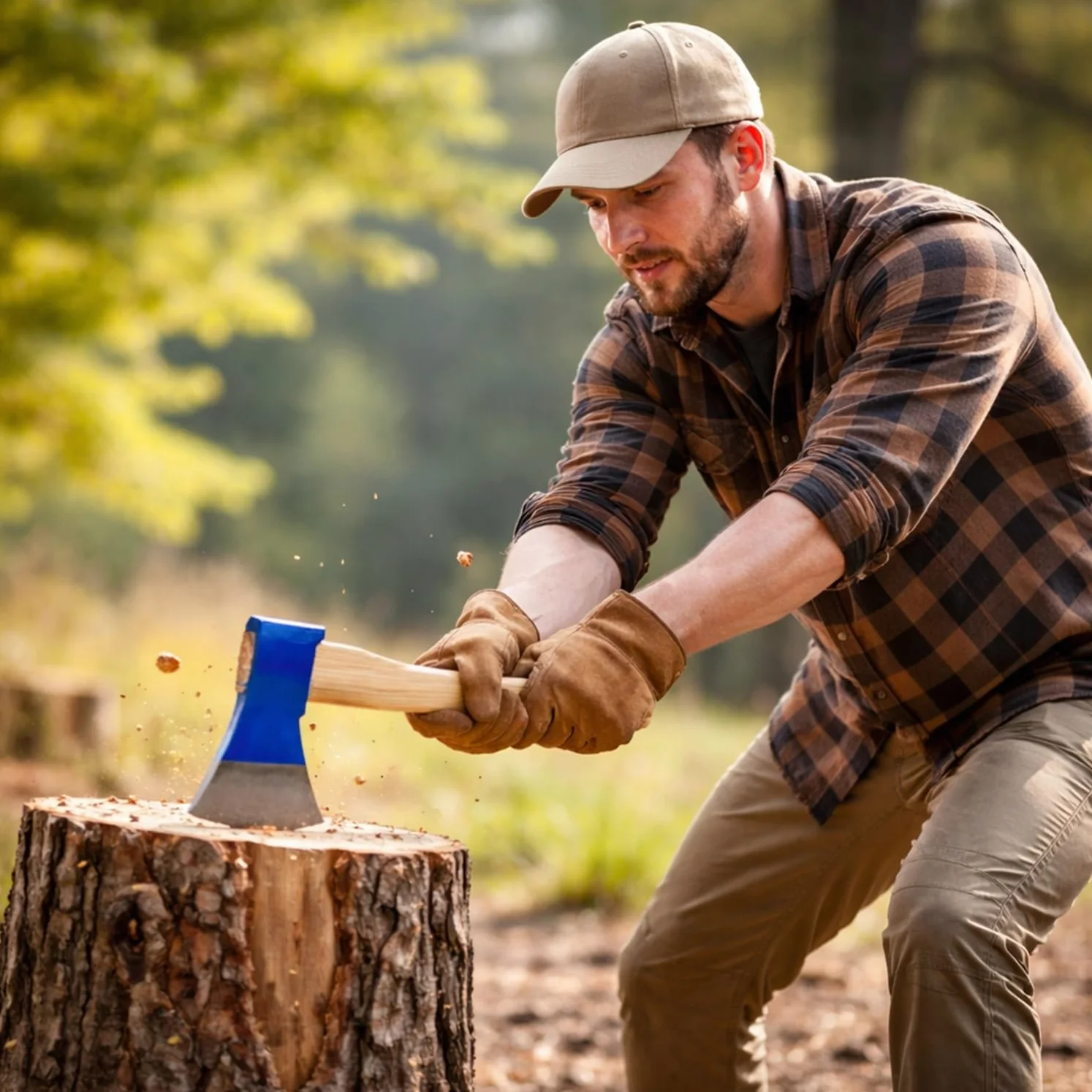 Ascia Spaccalegna 600 g Testa In Acciaio Manico In Legno 38,5 cm Accetta Da Taglio Per Legna Giardino Campeggio