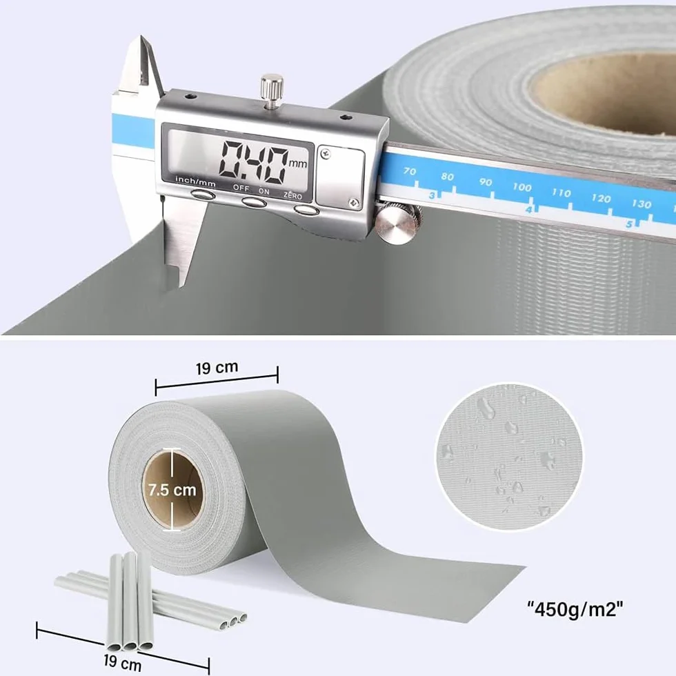 EFFE Fasce PVC frangivista con 20 Clip | Barriera per recinzioni Grigio Chiaro