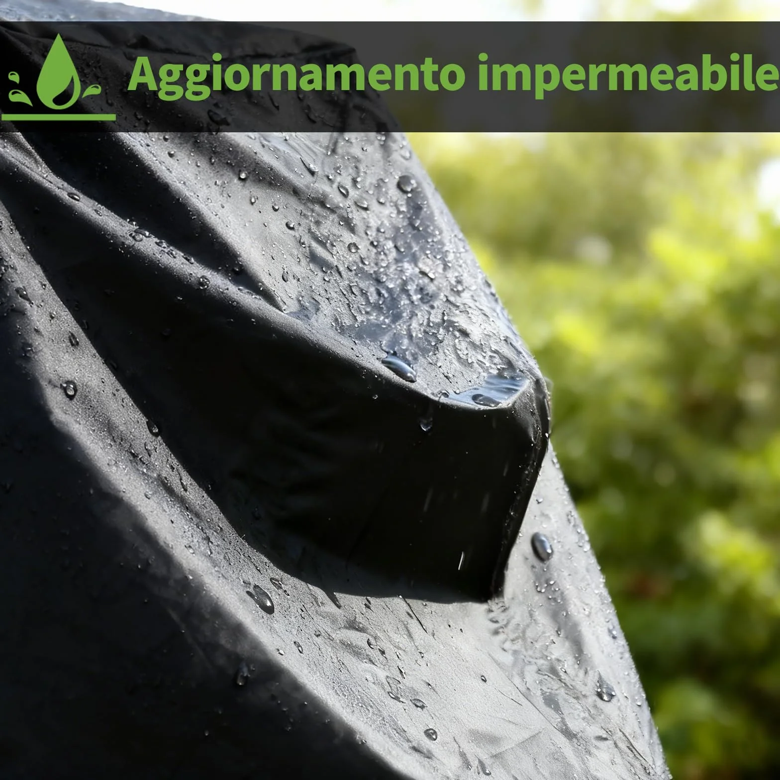 Copertura Sedia Sospesa 420D Oxford Impermeabile e Antivento, Protezione UV per Poltrona Sospesa & Sedia a Uovo con Cerniera e Cordino Regolabile, Telo da Esterno 190×115cm