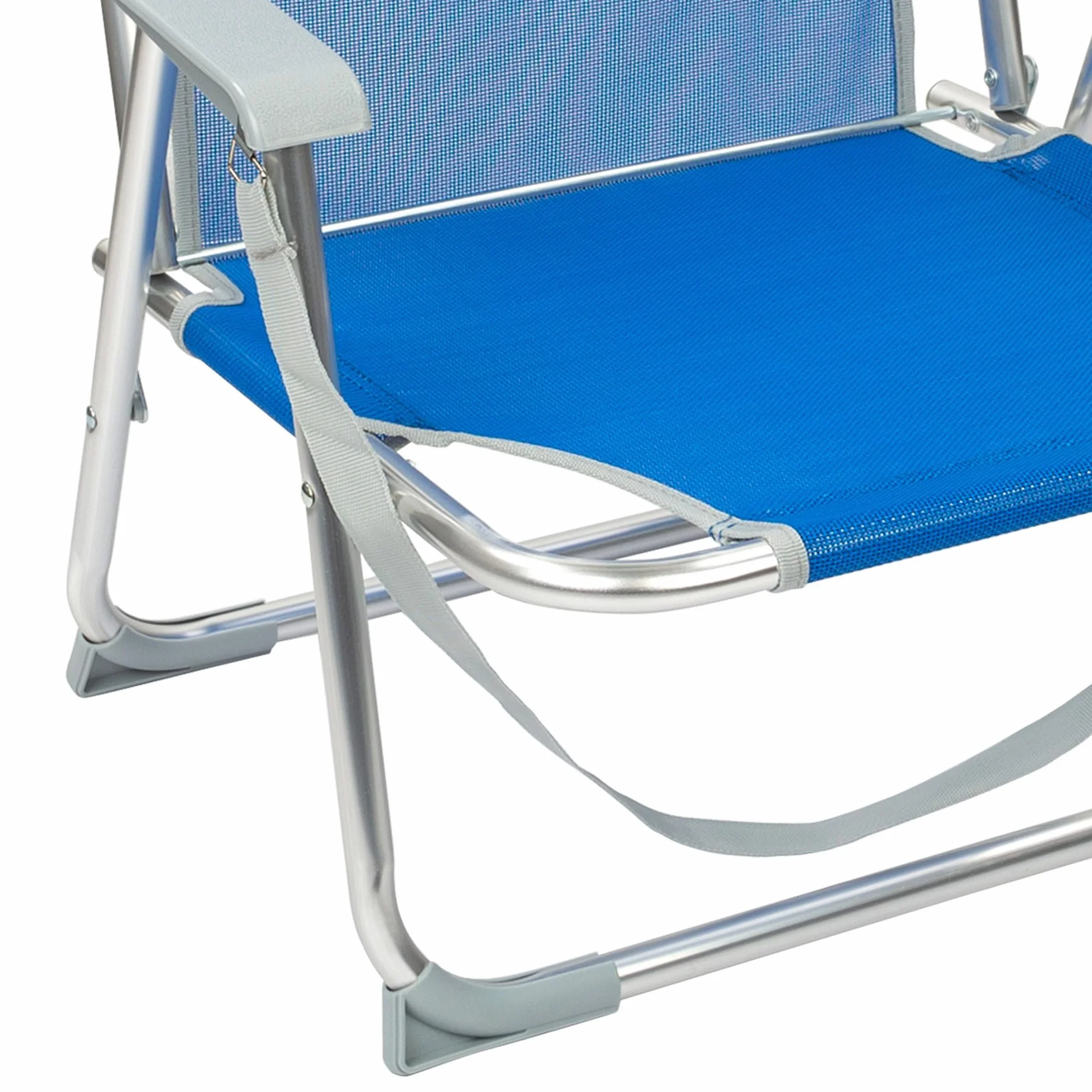 AKTIVE 62605 – Sedia da spiaggia pieghevole fissa in alluminio, 55 x 34 x 71 cm, con maniglia