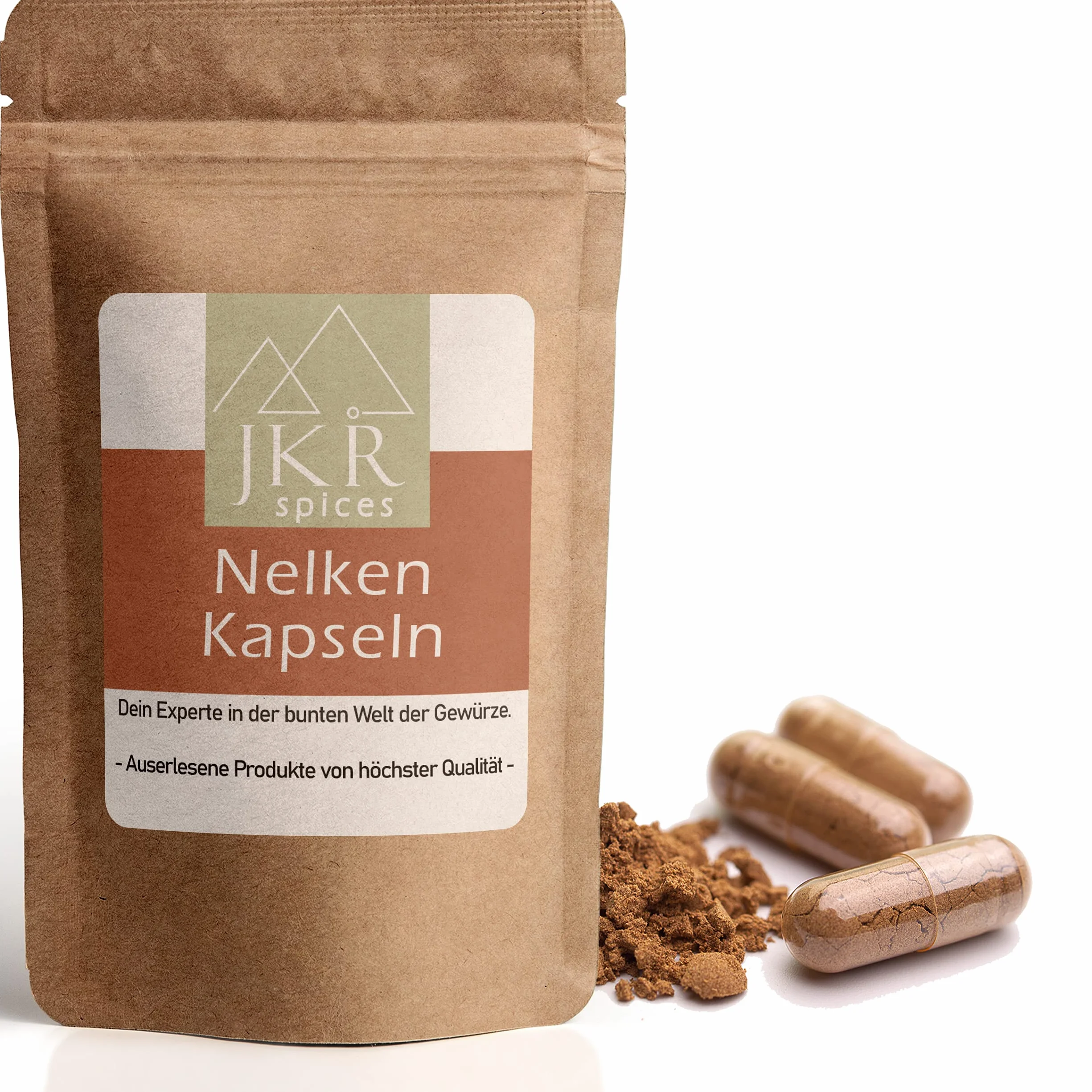 JKR Spices 420 capsule vegane per chiodi di garofano – capsule vegane riempite con polvere di chiodi di garofano di alta qualità – dosaggio elevato – 450 mg di chiodi di garofano macinati – Capsule