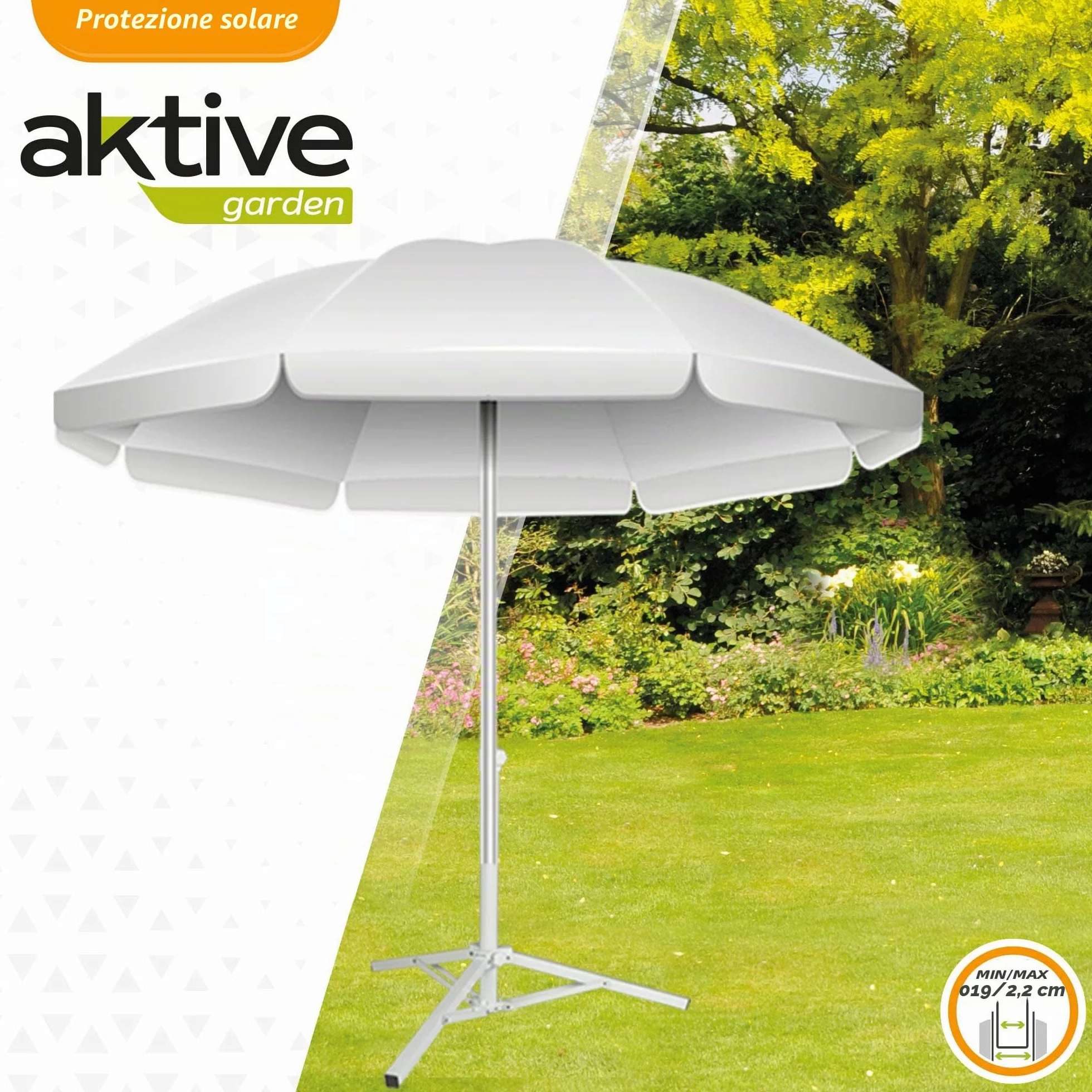 Pie parasol plegable 3 patas 53x54 cm