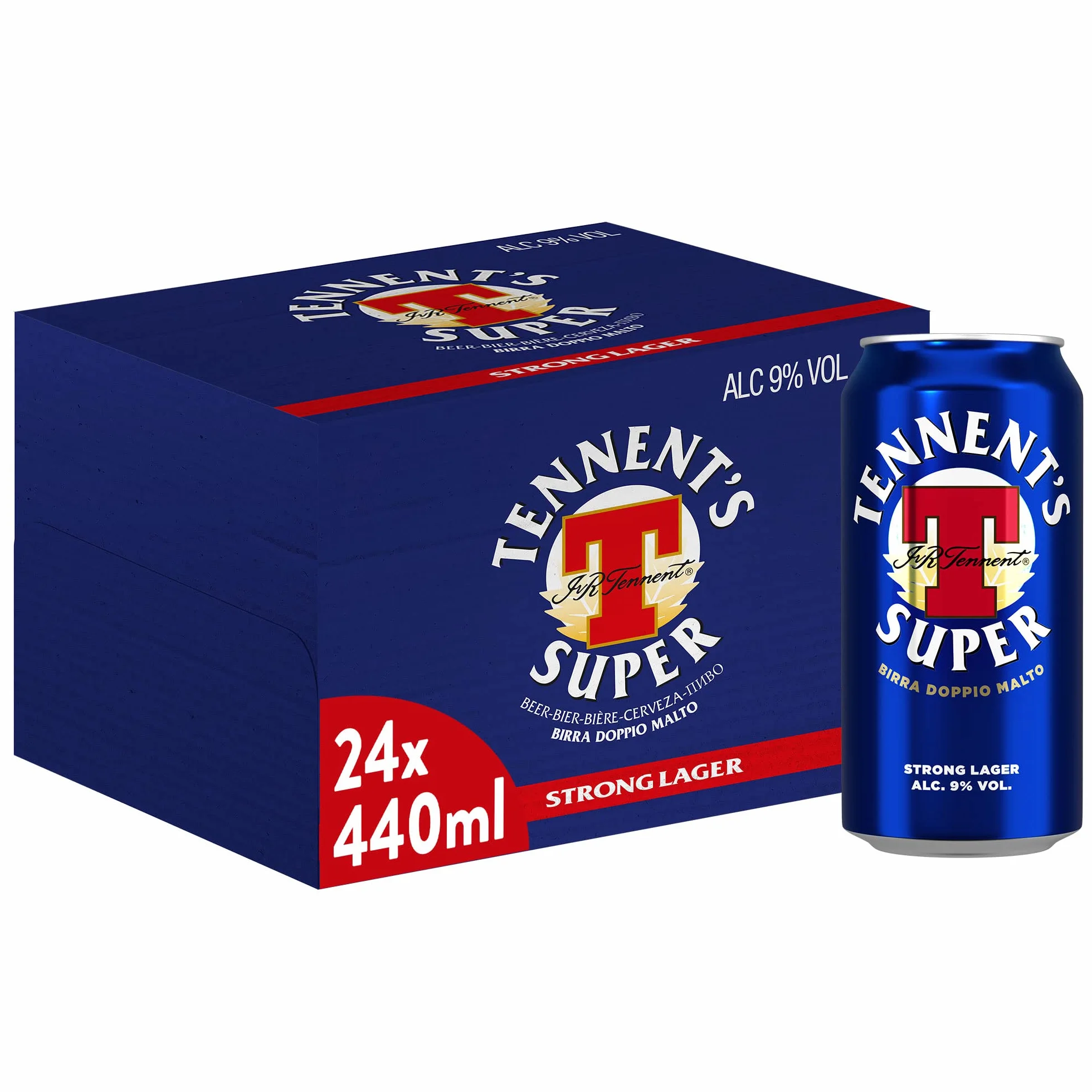 Tennent's Super Birra Lattina, Pacco da 24 x 44 cl