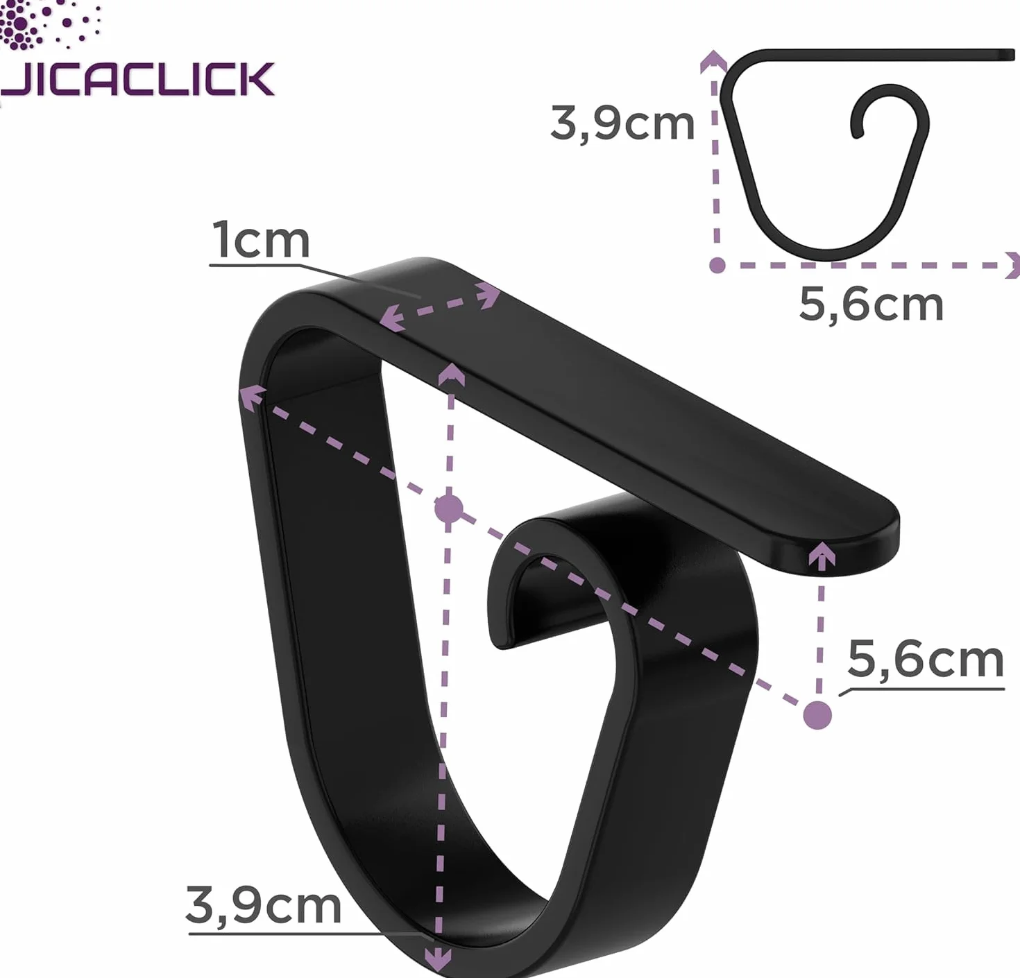 Pinzette di supporto per tovaglie, confezione da 50 clip grande, per ristoranti, supporto universale, in plastica, resistente, ideale per superfici spesse, uso esterno o interno (nero)