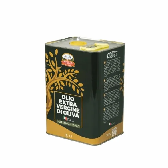 LORENZO COSTA FU EUGENIO Olio Extravergine di oliva 100% italiano | Latta 3L | Olio di oliva extravergine italiano filtrato | Estratto a freddo