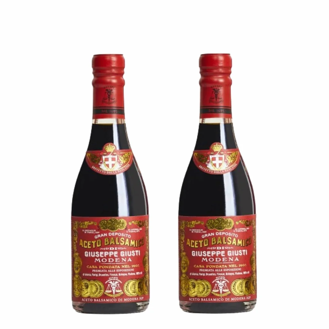 Giusti - Aceto Balsamico di Modena IGP 3 Medaglie d'oro - 2 x 250ml Champagnotta