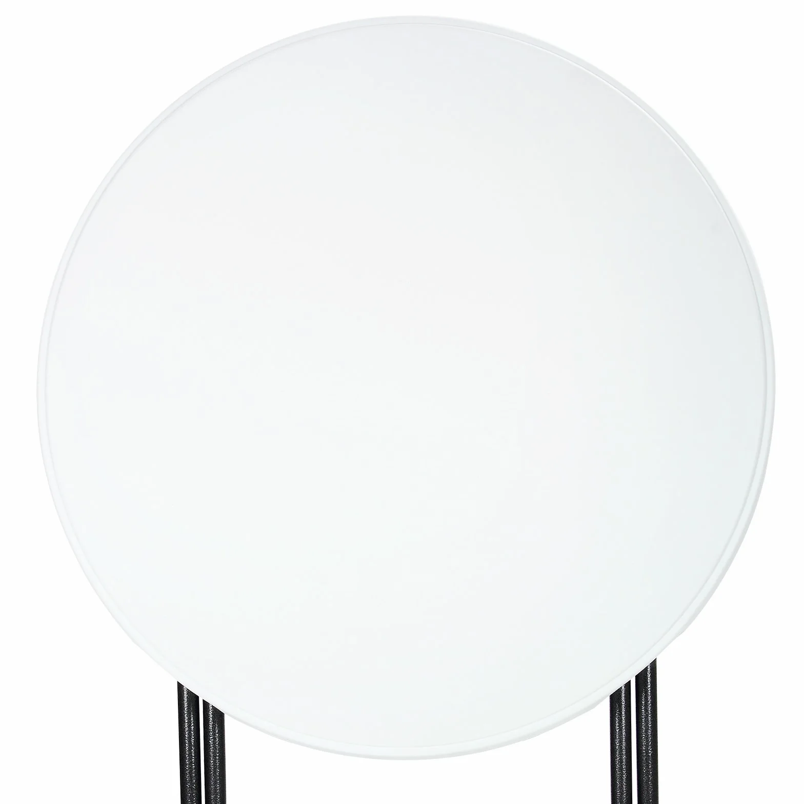 Casaria® Set 2 x Tavolo Pieghevole da Esterno Rotondo Altezza 110 cm in metallo Tavoli da Giardino da Bistrot Bianco Eventi Esterno