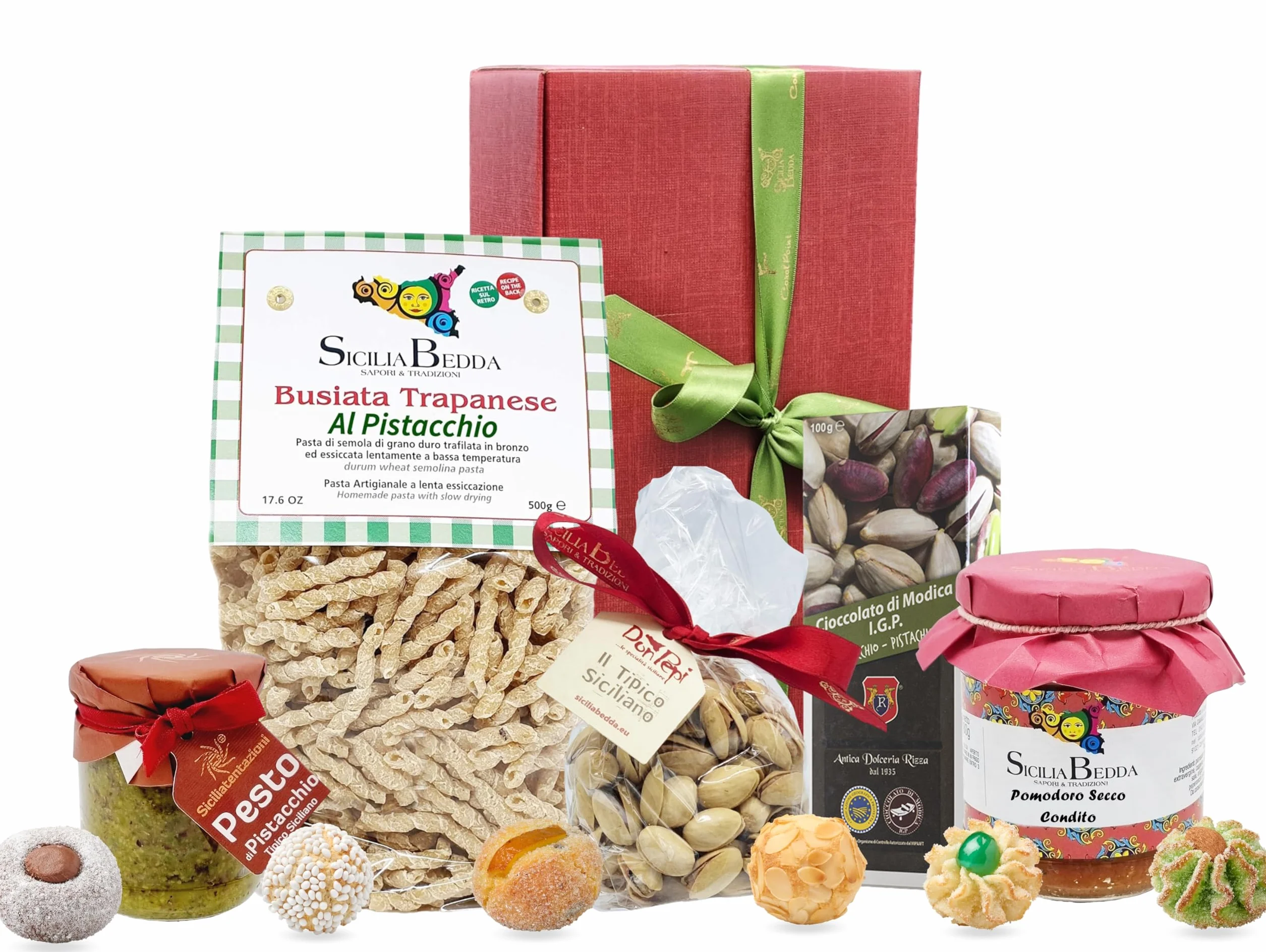 Sicilia Bedda - Box Cesti Natalizi Prodotti Tipici Siciliani - Una Gustosa IDEA REGALO (Box Catania)