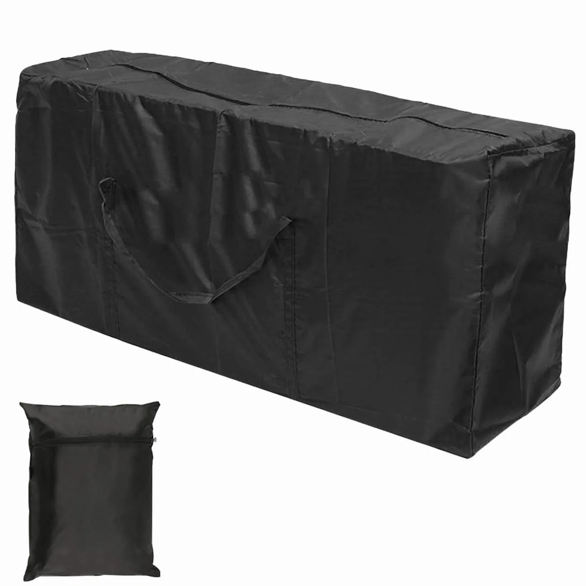 Borsa per Cuscini da Giardino, 173x76x51cm Borse di Stoccaggio per Esterni, Borsa per Cuscini da Giardino con Manico e Cerniera, per Cuscini per Mobili da Giardino