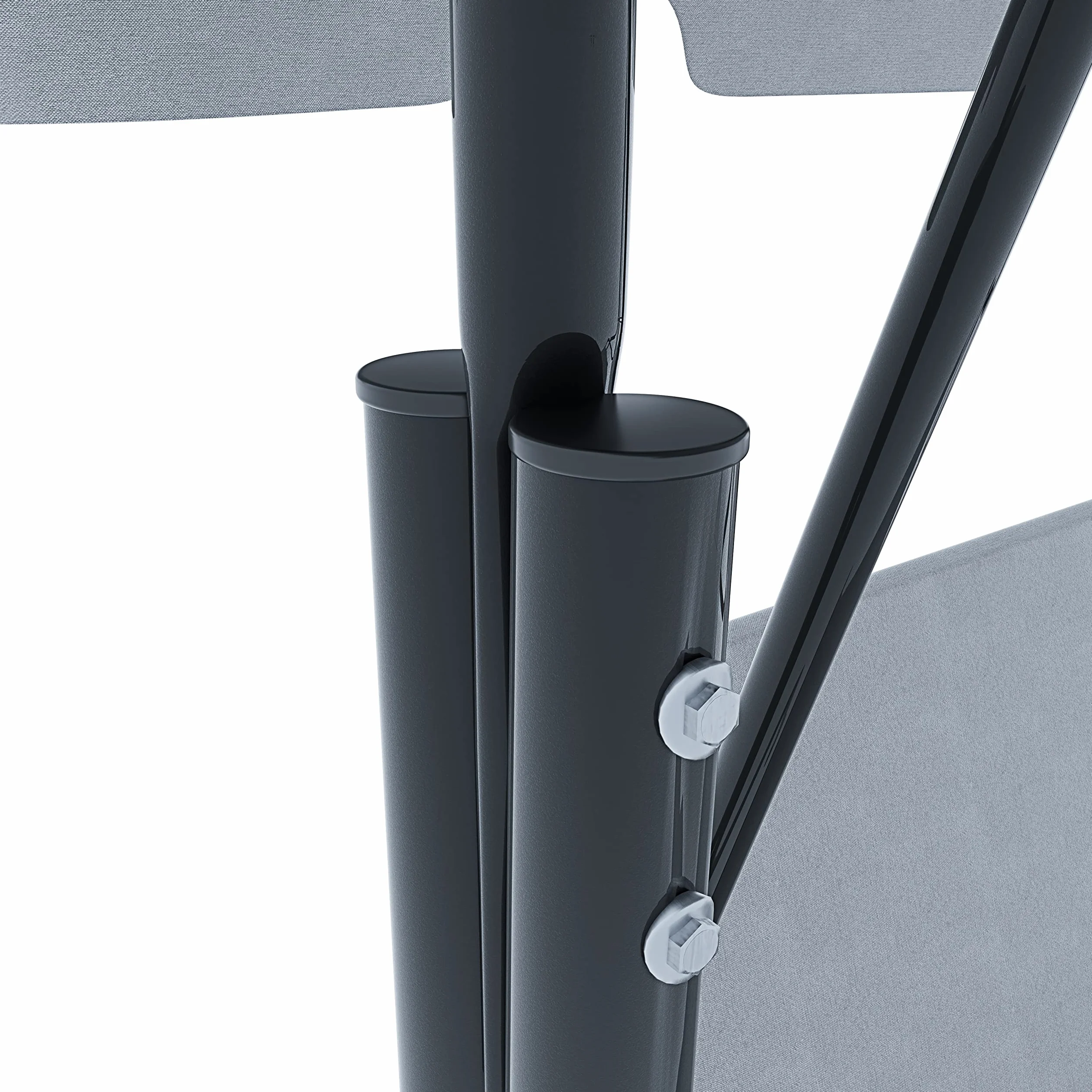 Arreditaly Dondolo 3 Posti Con Tettuccio Parasole Regolabile Cuscini Imbottiti Struttura Robusta In Acciaio Verniciato Da Esterno Giardino Balcone Terrazzo Piscina 170 x 110 x 153 Cm (Grigio)