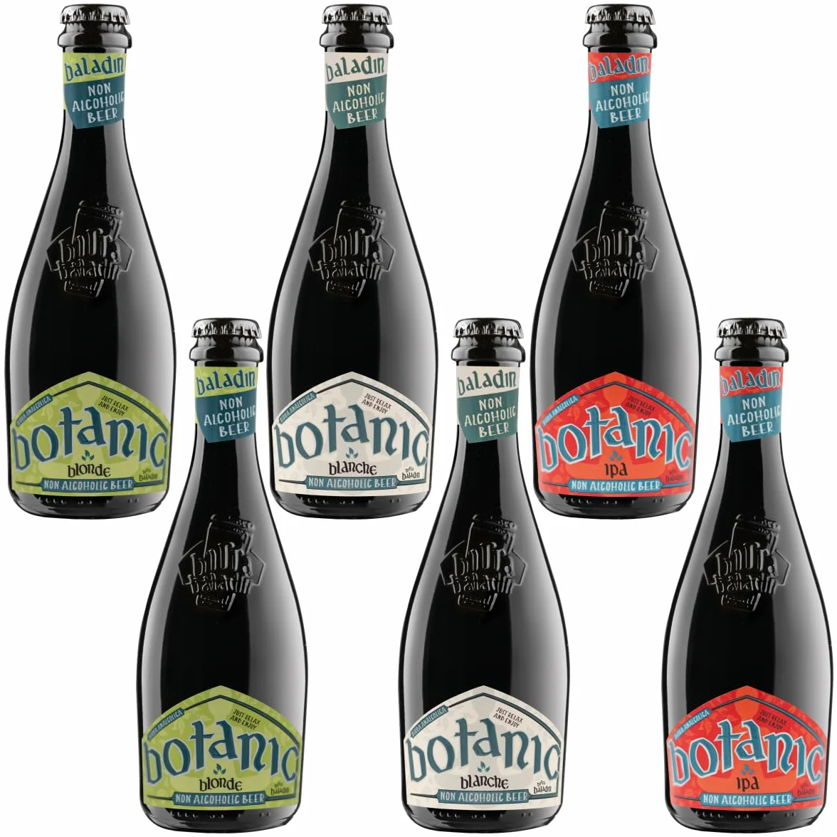 Baladin - Box Scorta Botanic - Mix: 4 Blonde, 4 Blanche, 4 IPA - Birra Analcolica - 12 bottiglie da 33 cl