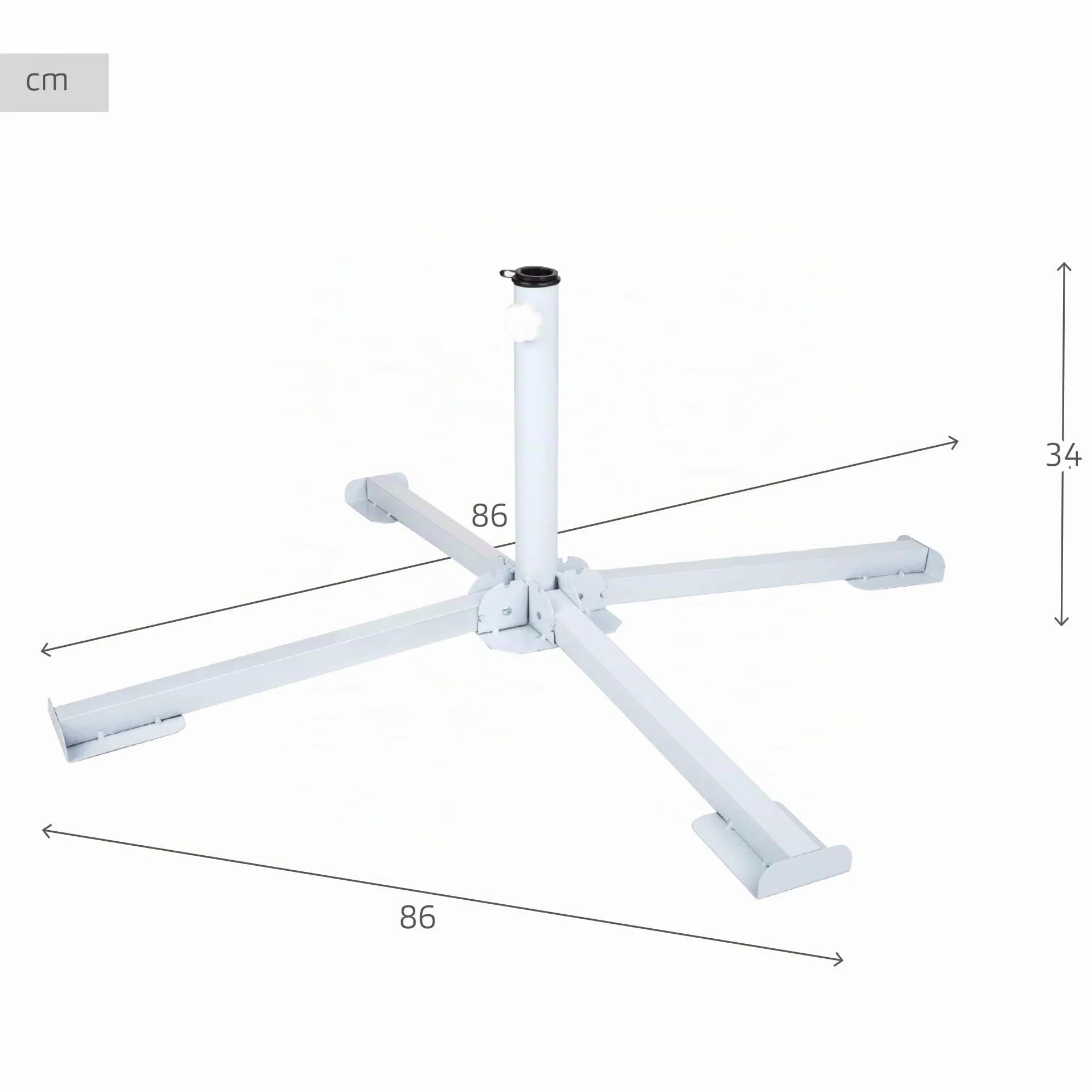 AKTIVE 53762 - Piede Pieghevole per ombrellone 25/32 mm