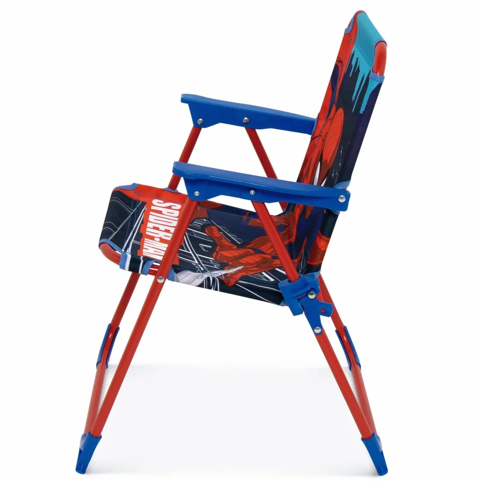 Sedia Pieghevole Bambini Spiderman Marvel 38x32x53 cm Poltroncina Mare e Giardino con Braccioli Tessuto 100% Poliestere Resistente Portata 30 kg Età 3+