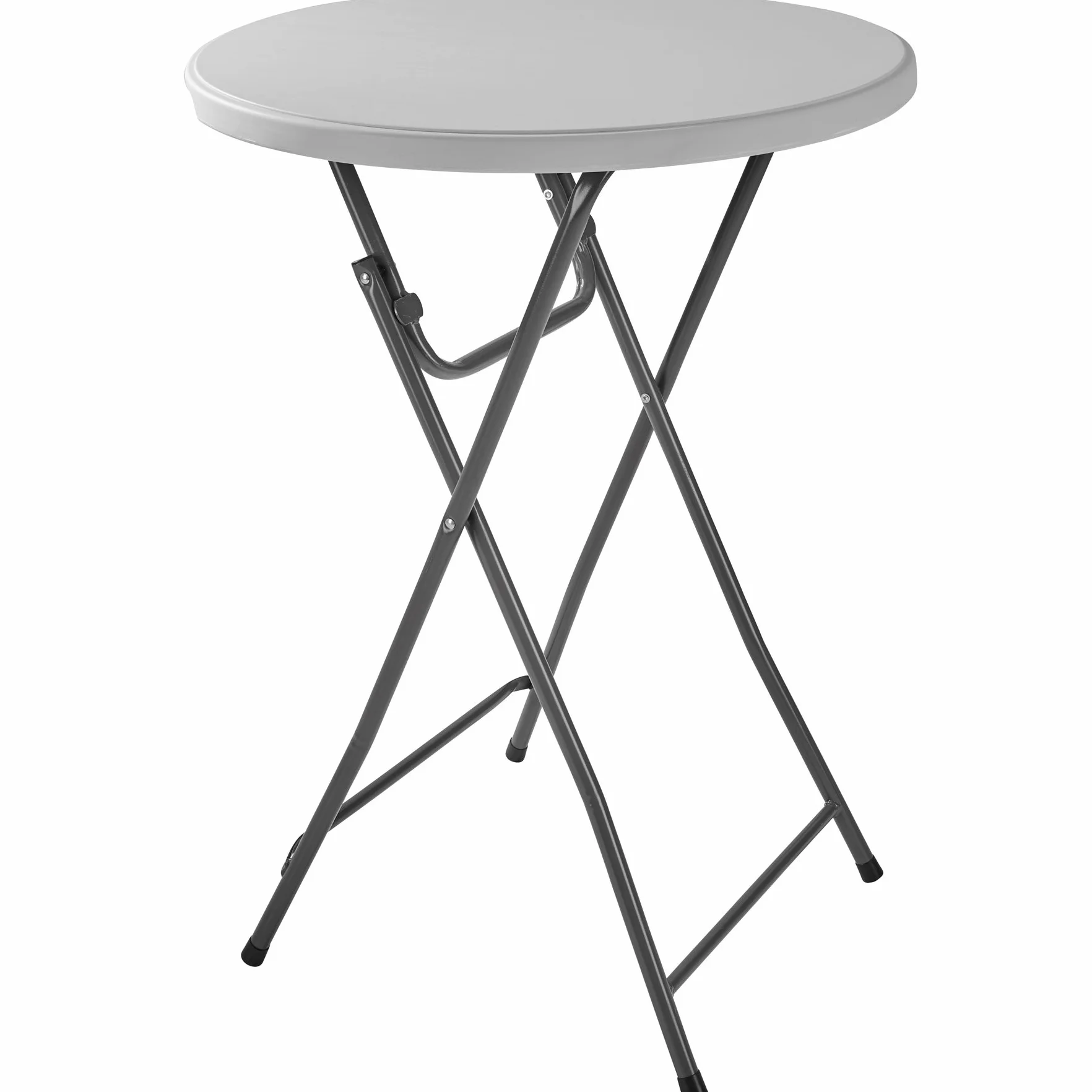 tectake® Tavolo Alto da Bar, Tavolo Bistrot Pieghevole, Tavolo da Cocktail Rotondo, Tavolo da Buffet per Interni ed Esterni, Portata 180 Kg, Struttura in Acciaio, 80x80x110 cm