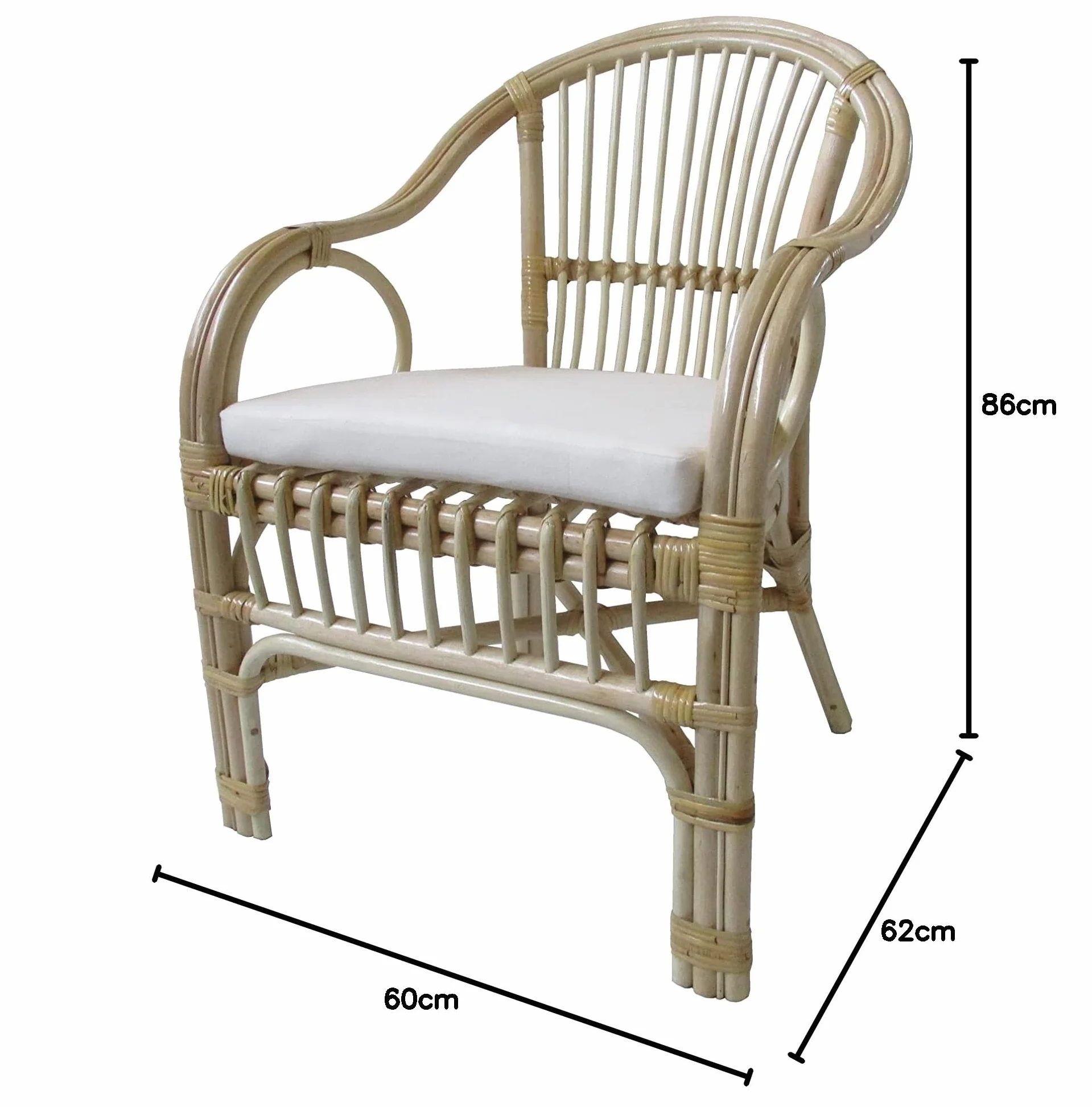 poltrona vimini rattan naturale comoda e molto robusta con cuscino sfoderabile