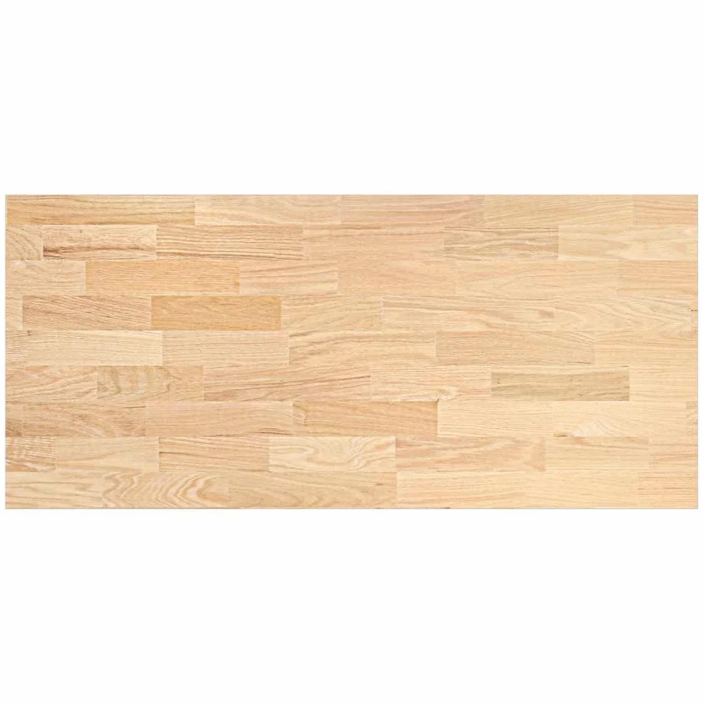 Robusto piano di lavoro in legno di quercia per cucina, 140 x 63,5 x 2,7 cm, rettangolare, in rovere naturale come piano da scrivania e piano di lavoro in legno di facile manutenzione