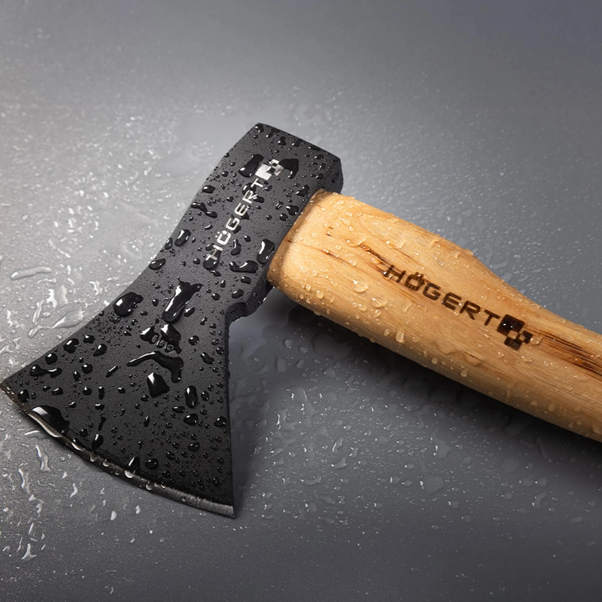HÖGERT TECHNIK Ascia multiuso 1000 g manico legno noce americano lama temprata 47-55 HRC DIN 5131