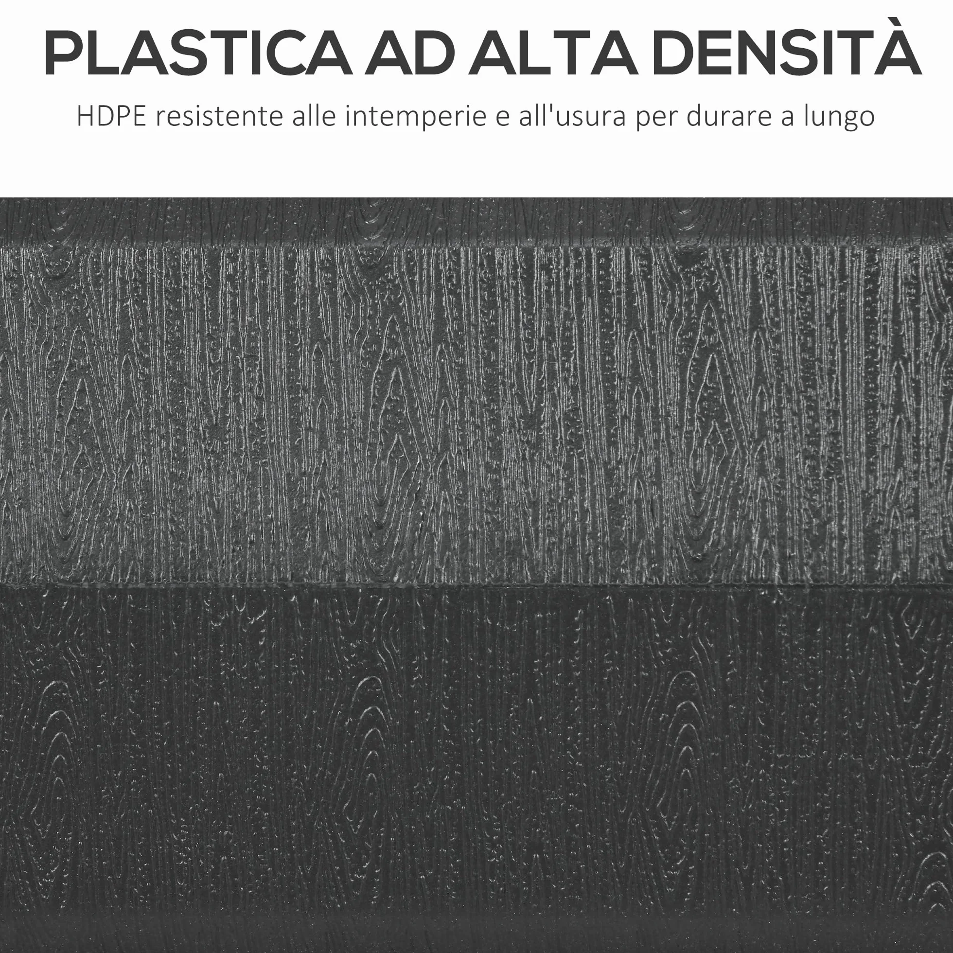 Outsunny Base per Ombrellone da Giardino Riempibile con Maniglia Incorporata e Beccuccio Laterale, Basamento per Ombrellone in HDPE, per Pali di Ombrelloni da Ø38/48 mm, 49x49x36.5 cm, Nero