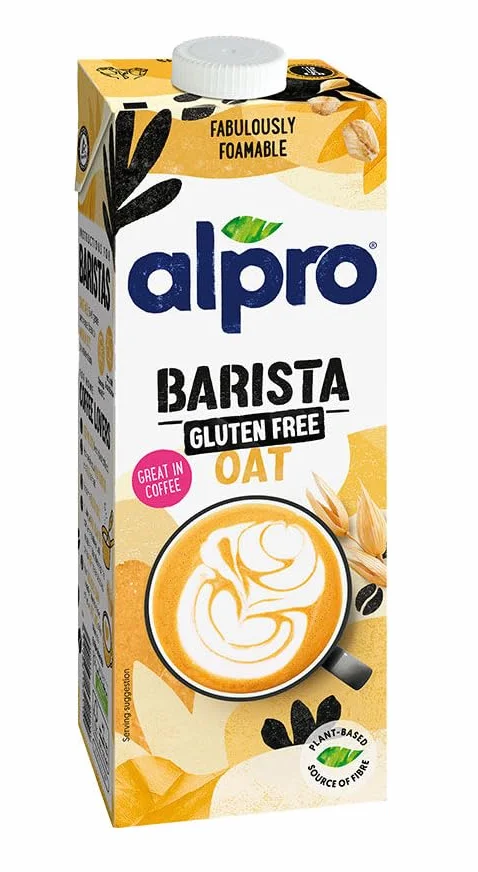 Barista Bevanda di Avena, Senza Glutine, per Caffè, Fabulously Foamable, 1 L x confezione da 8