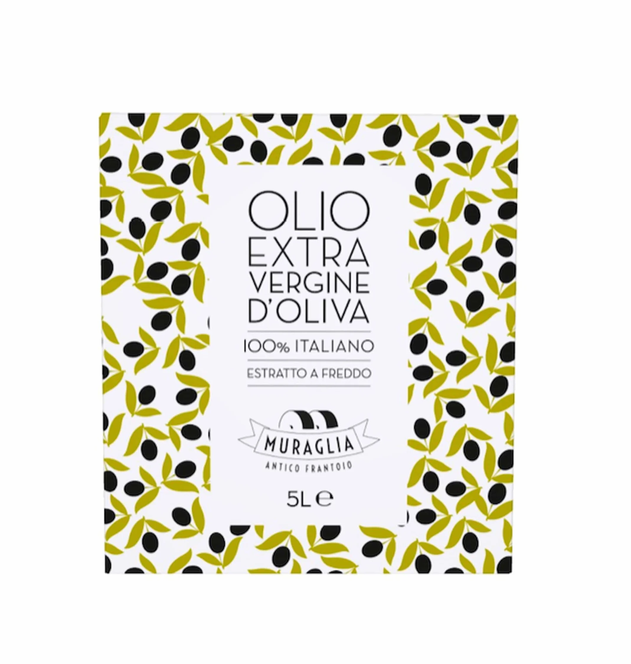 Frantoio Muraglia, Bag in Box di Olio Extra Vergine d'Oliva con Dosatore da 5 lt, Fruttato Intenso