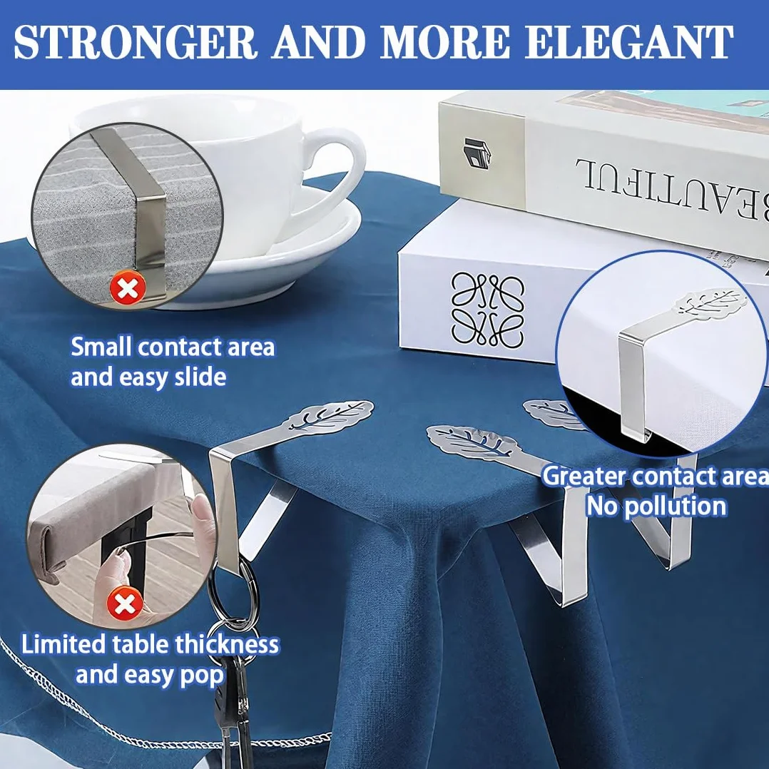 10 Pezzi Tovaglia Clip in Acciaio, Tovaglia da Esterno Clip fermatovaglia da Esterno Mobile, Fermatovaglia da Tavola per Picnic, Barbecue, Matrimoni, Feste Altri Eventi