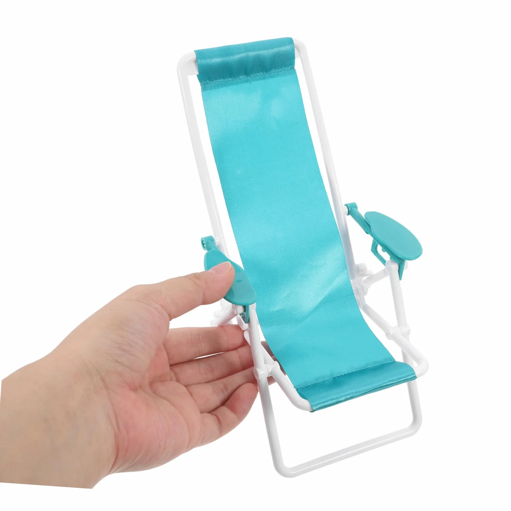 Gadpiparty Sedia da Spiaggia in Miniatura in Plastica Pieghevole Struttura Stabile per Campeggio e Viaggi Accessorio per Casa delle Bambole