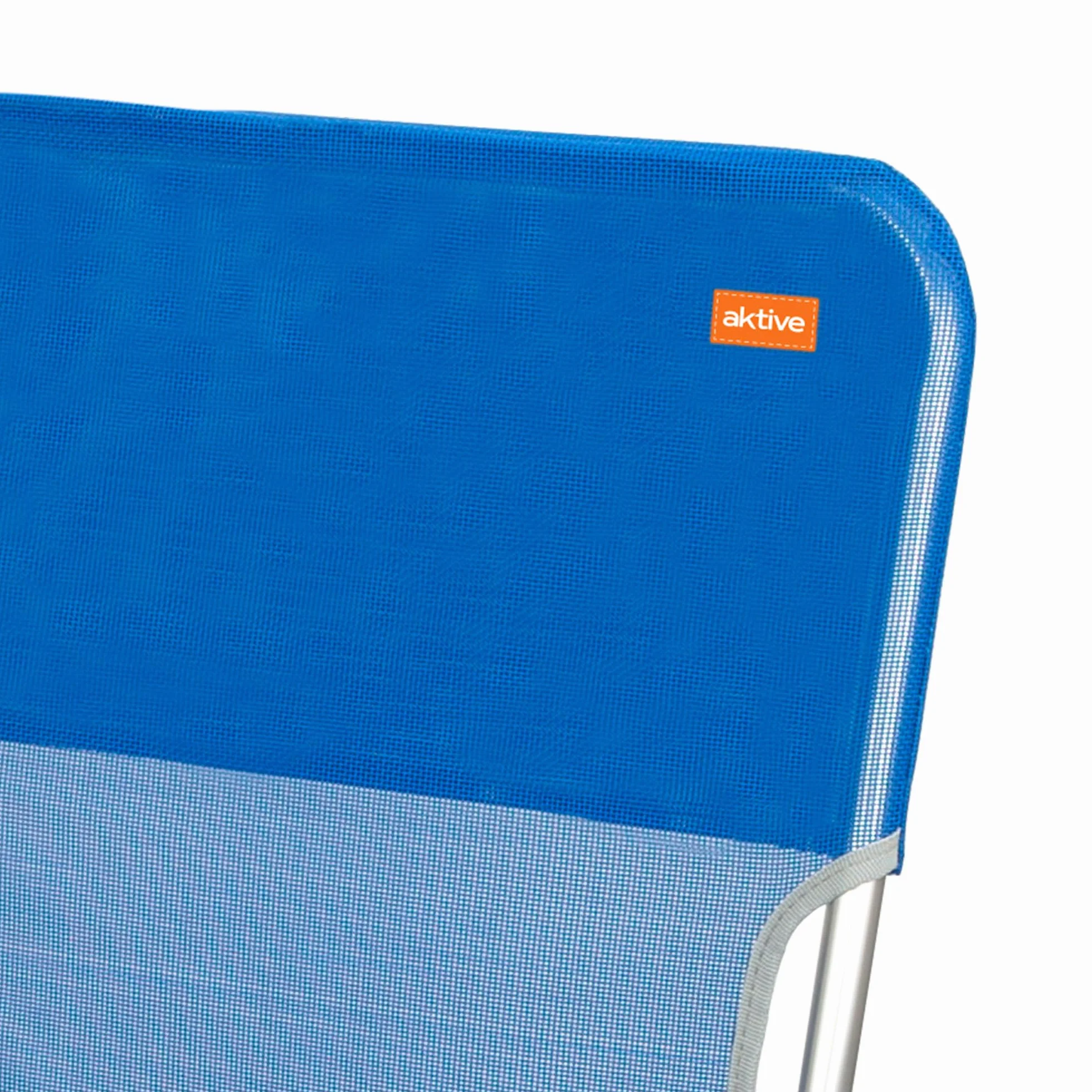 AKTIVE 62605 – Sedia da spiaggia pieghevole fissa in alluminio, 55 x 34 x 71 cm, con maniglia
