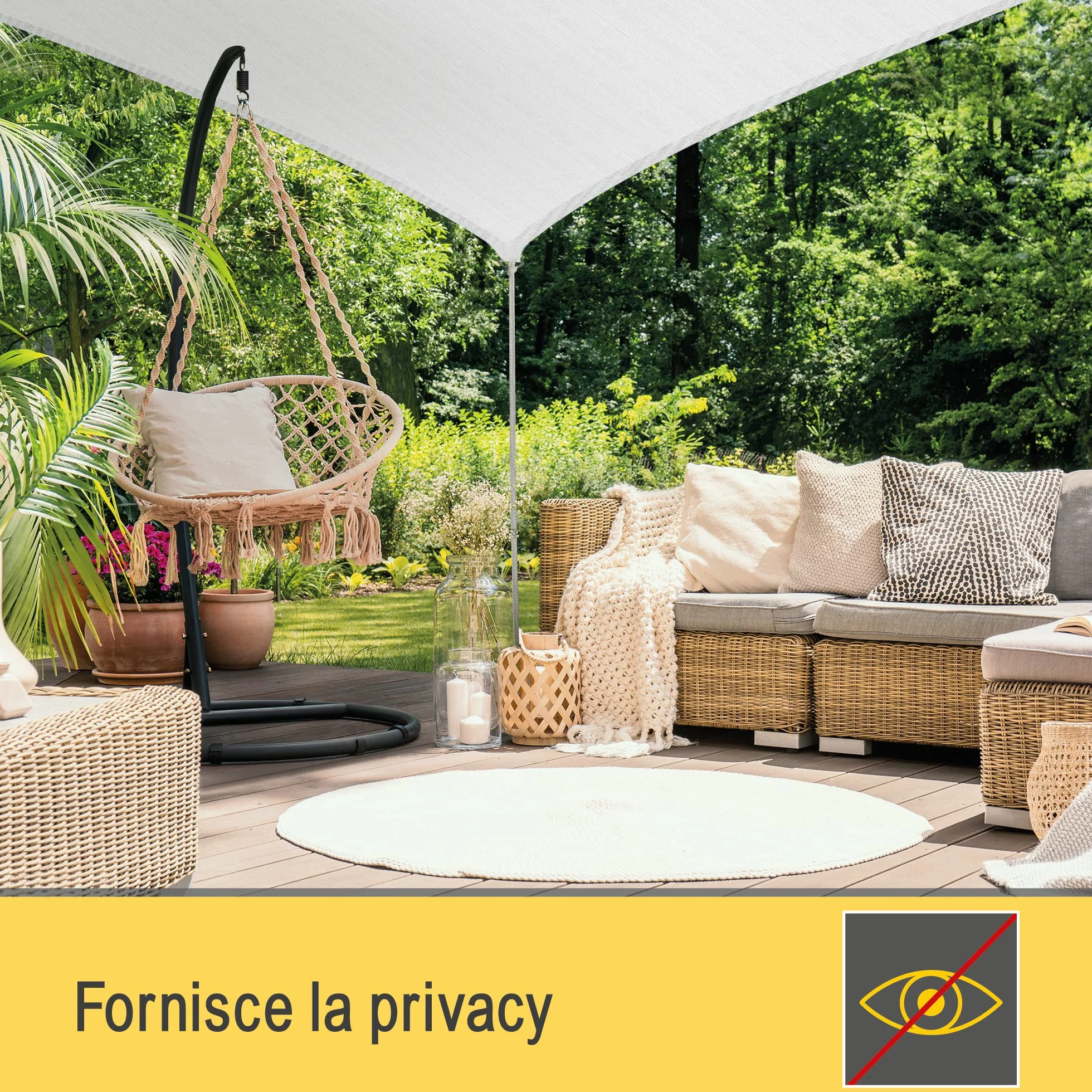 Sol Royal Tenda a Vela Ombreggiante Rettangolare 2x3 m HDPE SolVision HS9 - Vele Parasole da Giardino Traspirante Protezione Parasole e Raggi UV - Tendone Tende Bianco 200x300 cm
