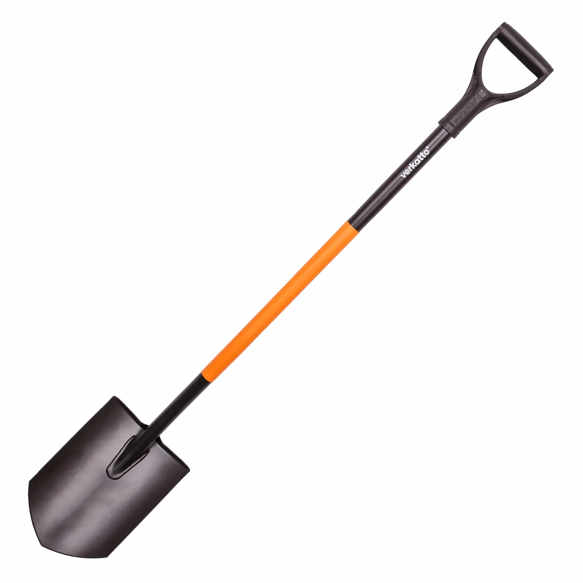 Mivos Vanga a Punta Ergonomica in Acciaio al Carbonio - Lunghezza 124 cm - Vanga da Giardinaggio per Scavare in Terreni Duri – Pala da Lavoro con Impugnatura a D – Made in EU