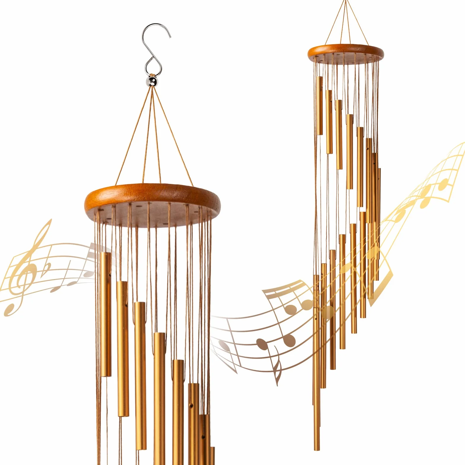 Fohil Carillon a Vento Esterno, 36.6'' Campanelli a Vento 90cm Campane a Vento con 18 Tubi in Lega di Alluminio per Giardino, Patio, Cortile, Decorazione per la Casa Regali di Compleanno di Natale