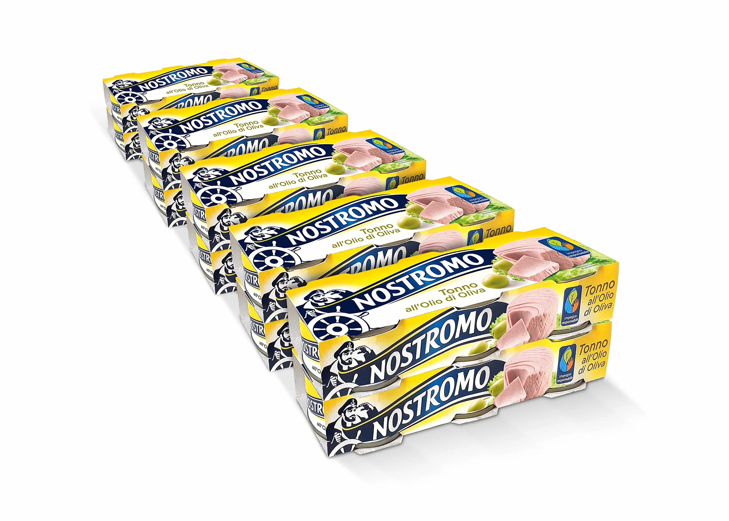 Nostromo - Tonno all'olio di oliva, 30 lattine da 70gr. Formato scorta da 10 confezioni. Fonte di proteine, senza conservanti.