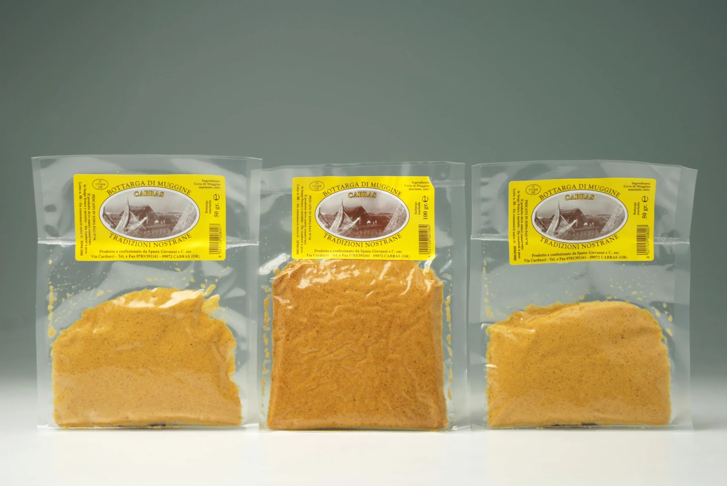 1 x 500 gr - Bottarga di Muggine Lavorata a Cabras Grattugiata - Prodotto Tipico Sardo - Busta da 500gr - Spanu Giovanni