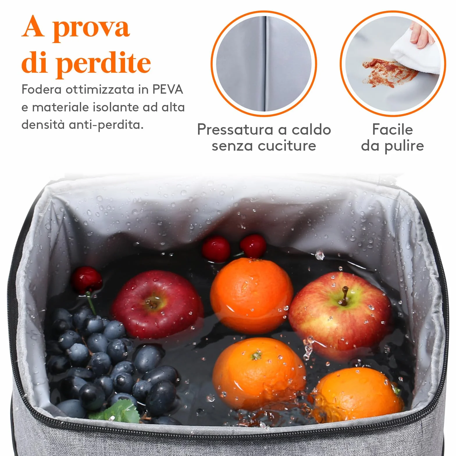 Lifewit Zaino Termico 24L Borsa Frigo Portatile con Scomparto, Borse Termica per Mare Spiaggia Viaggio, Grigio