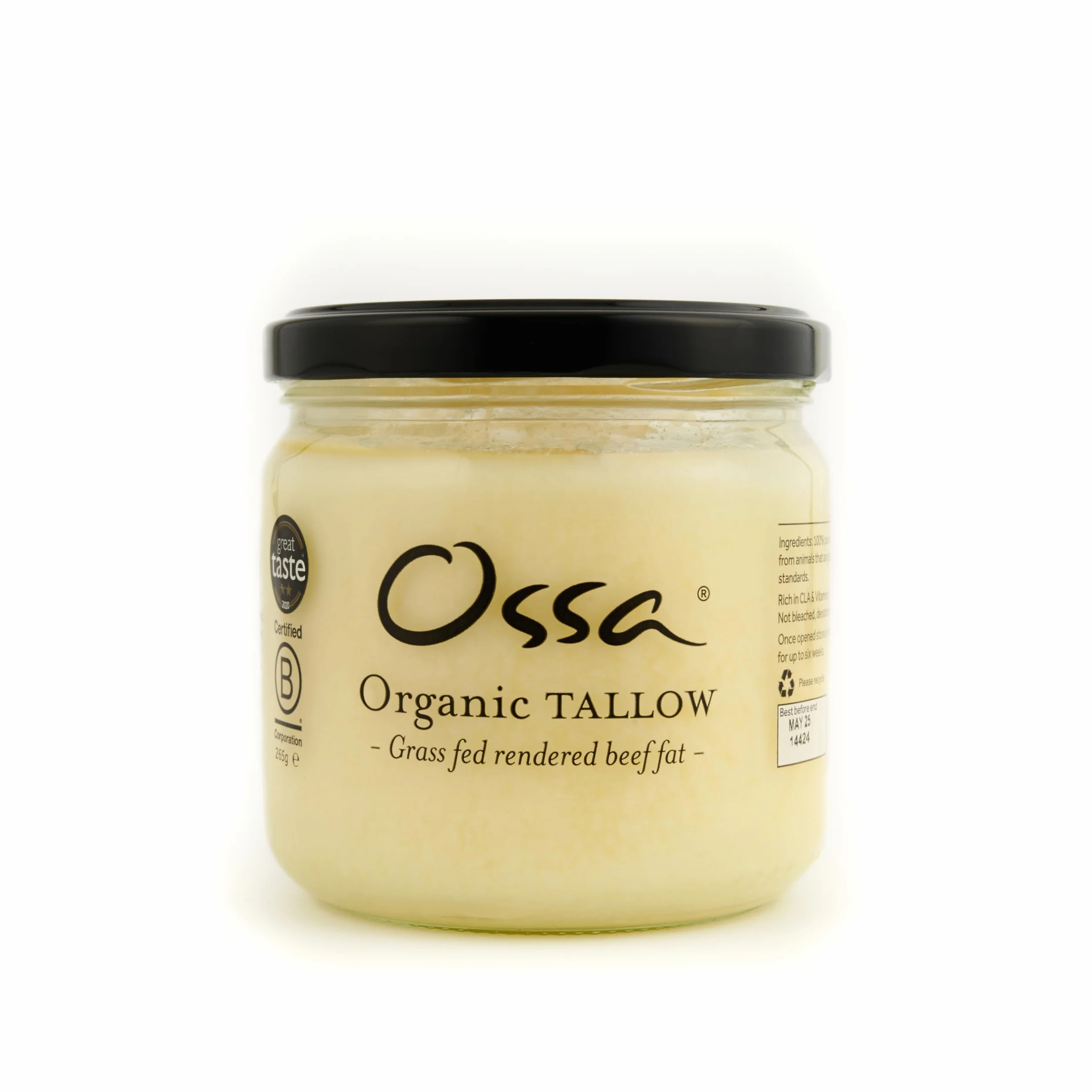 Ossa Organic Tallow | From British Grassfed Cows | 256g x1 | Parent (1)