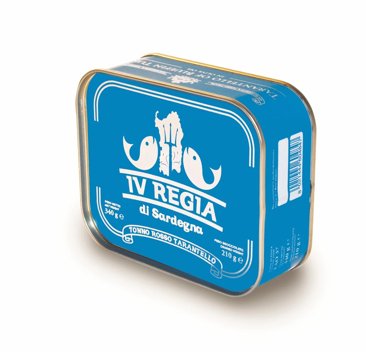 Tarantello di Tonno Rosso del Mediterraneo in olio d'oliva 340g IV Regia di Sardegna - Lavorato a mano in Sardegna, Italia - Il Tarantello è la carne più magra del tonno - Produzione artigianale sarda certificata Kosher