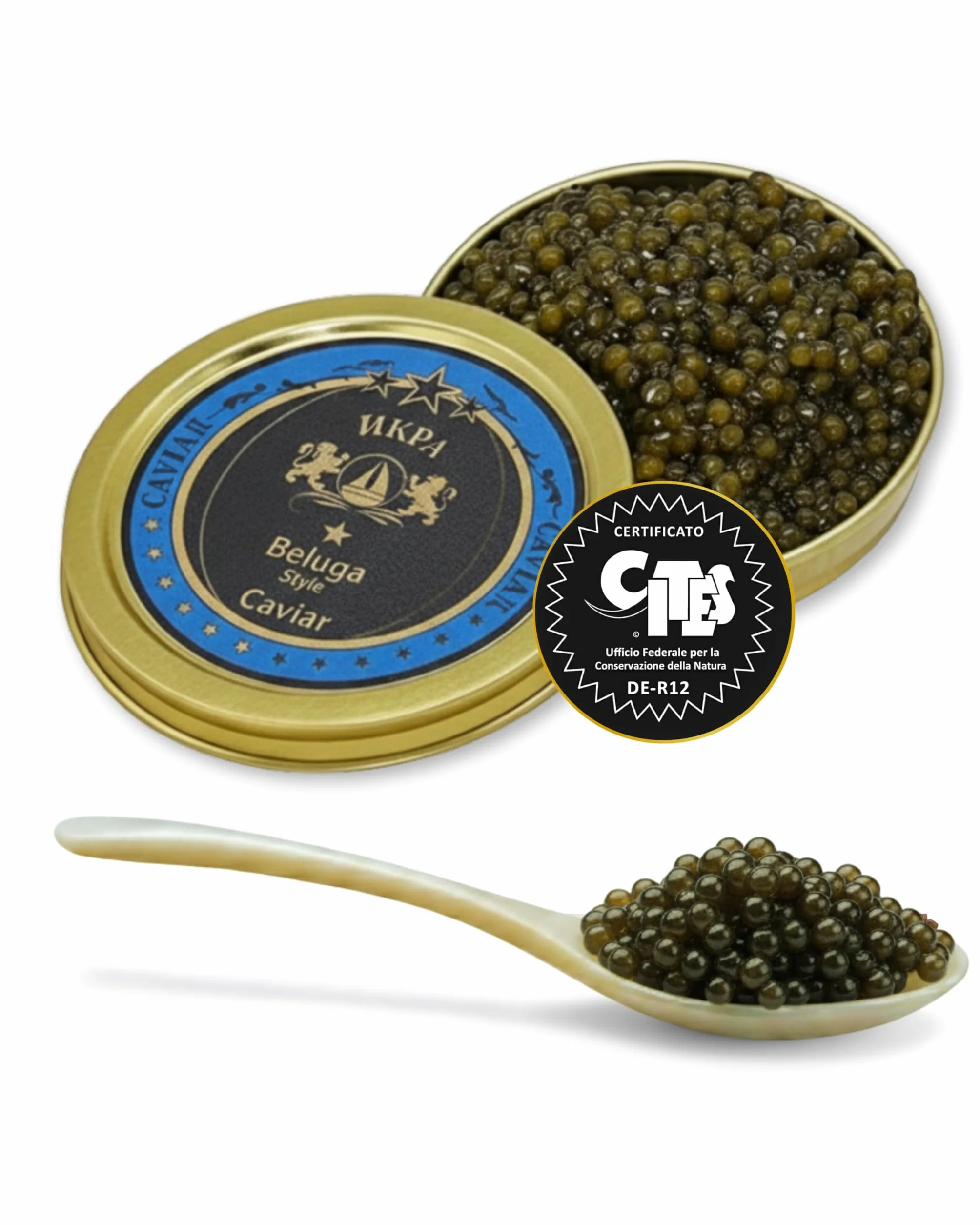 Sepehr Dad Amur Beluga Storione Caviale Premier | allevamento NC | 125 g