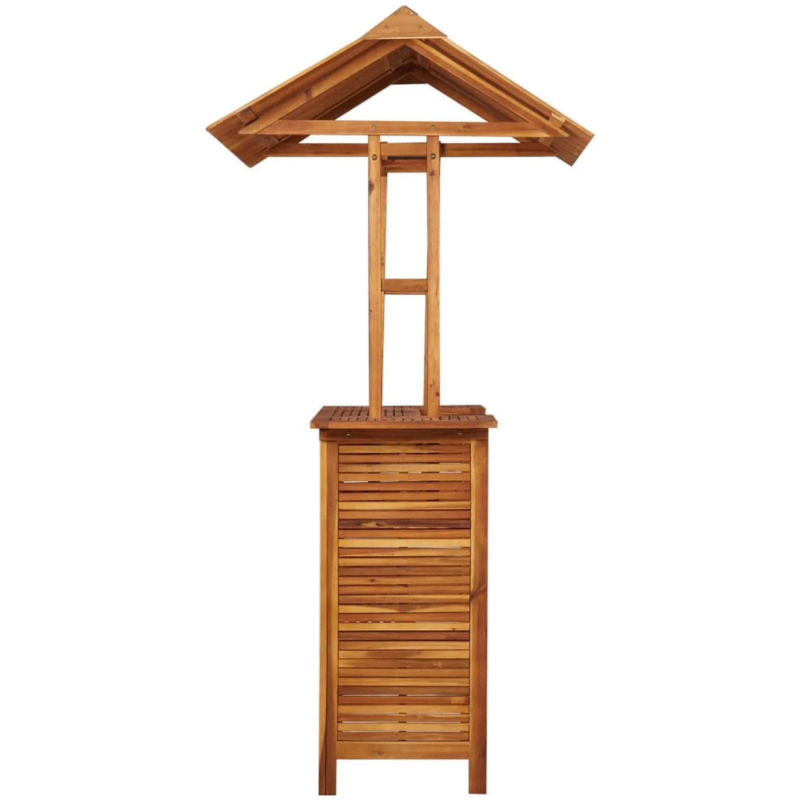 BaraSh Tavolo Bar Esterno con Tetto 122x106x217cm Massello di Acacia,Mobili,Mobili da Giardino,Tavoli da Giardino(SPU:45909)
