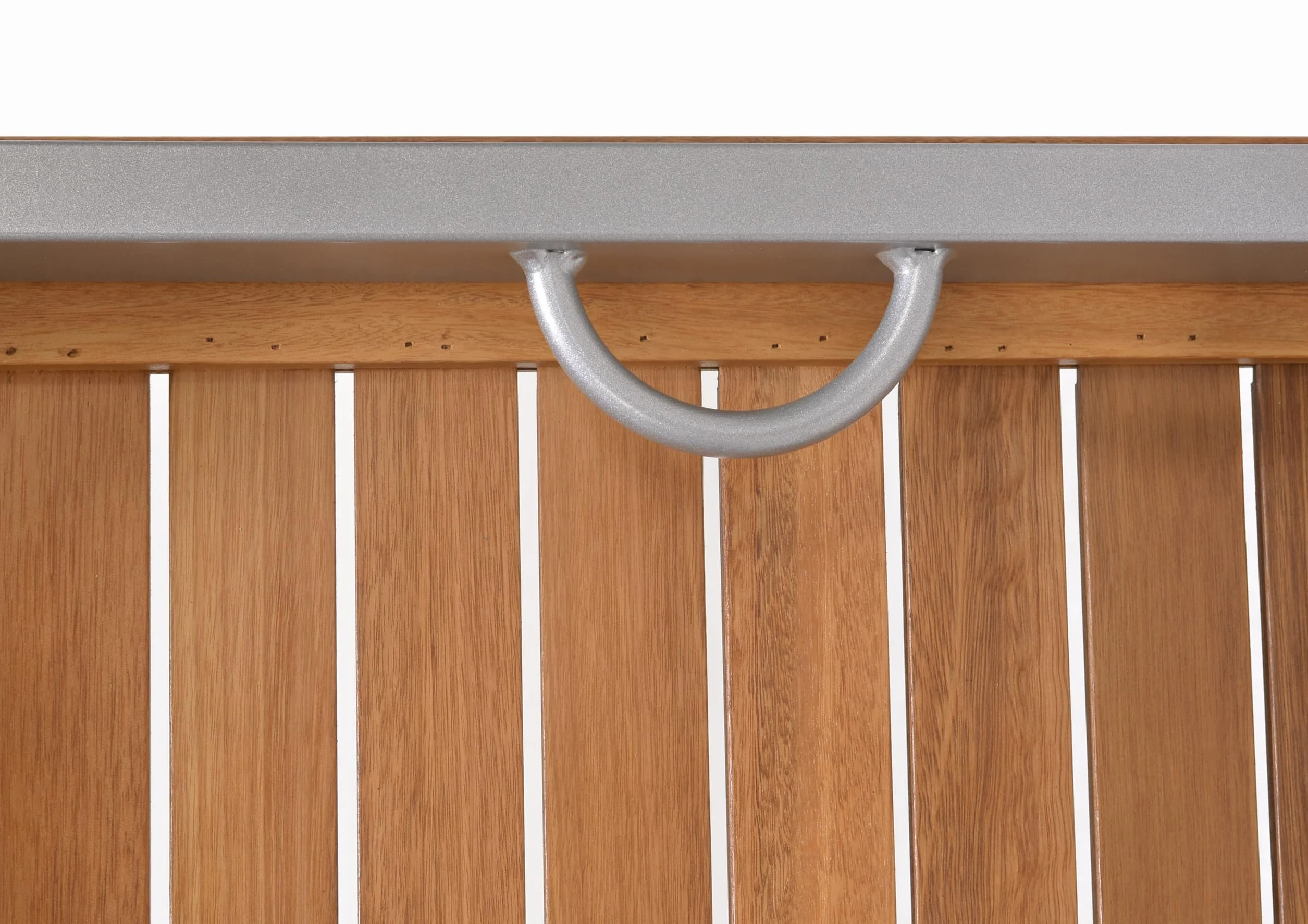 METRO Professional Tavolo alto da Bar Lynx, Alluminio/Eucalipto, 70 x 70 cm, con Anello Antifurto, per 2 Persone, Tavolo da esterno, Quadrato, Marrone/Grigio