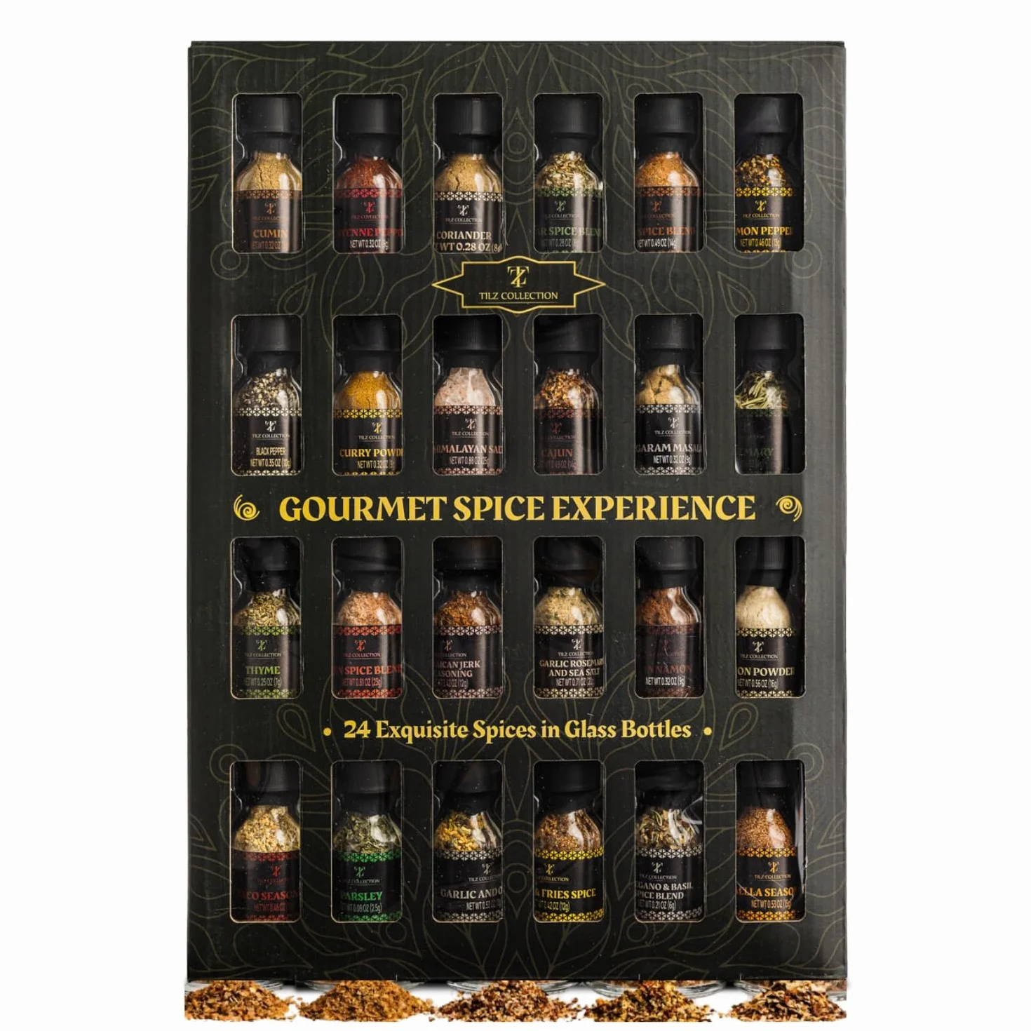 Set Regalo di Spezie - 24 Spezie Gourmet per Cucinare, Grigliare, Salse, Erbe e Condimenti, Condimento Multiuso, Cucina per Uomini, Donne, Compleanno, Regali per Inaugurazione Casa