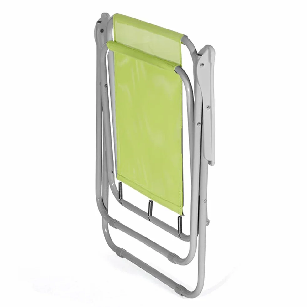 VERDELOOK Sedia Lanzarote Pieghevole da Spiaggia 52x44x75 cm, Lime Giardino Esterni