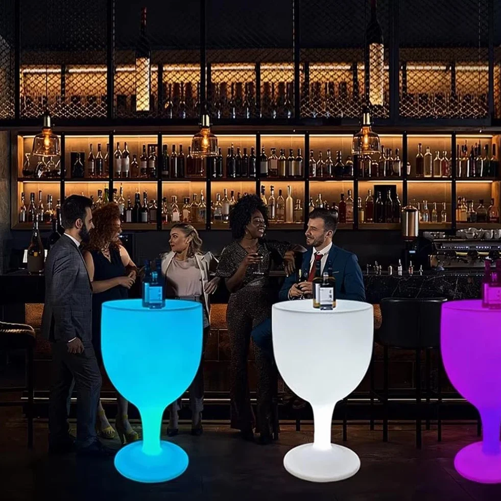 Tavolo da cocktail a LED con luci RGB che cambiano colore e telecomando per intrattenimento e illuminazione d'atmosfera per feste