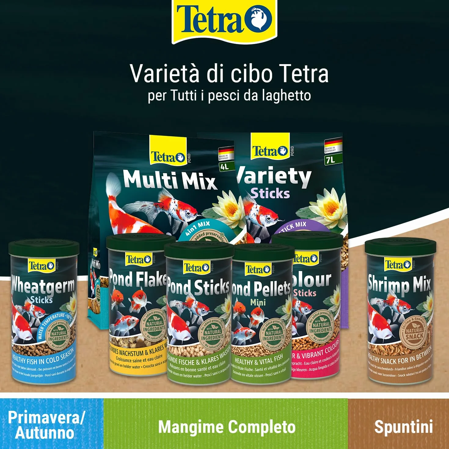 Tetra Pond Sticks Mangime per pesci da laghetto 10 L
