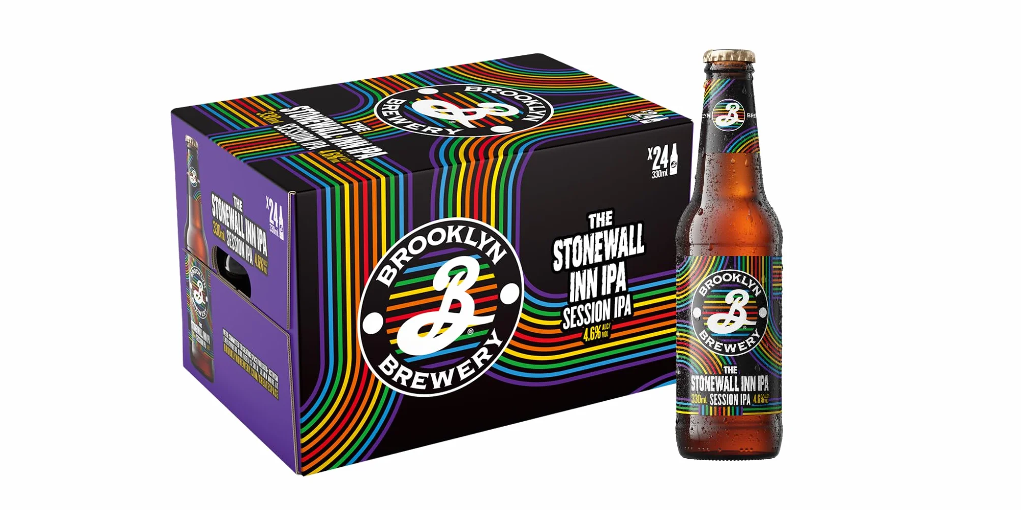 Brooklyn SWIIPA, Cassa con 24 Bottiglie da 33cl, Birra Session IPA fresca e luppolata, Gusto Fresco e Agrumato, Gradazione Alcolica 4.6% Vol.