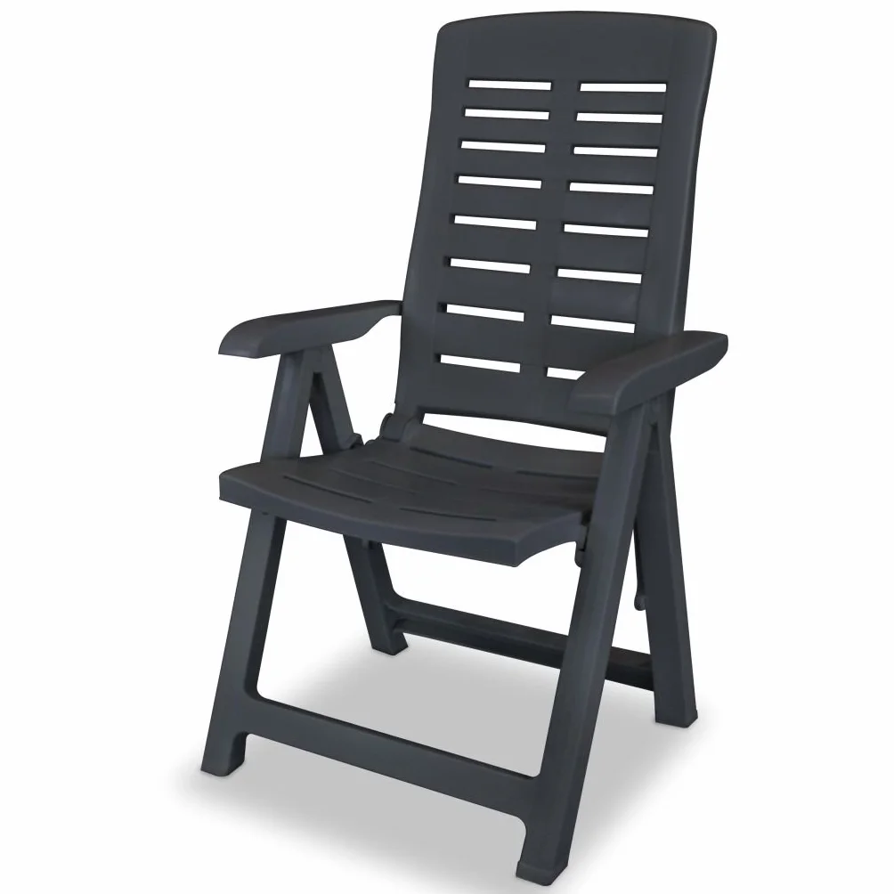 Ipae-Progarden Yuma Multi-Posizione Pieghevole poltrone, Antracite, 60 x 61 x 109 cm