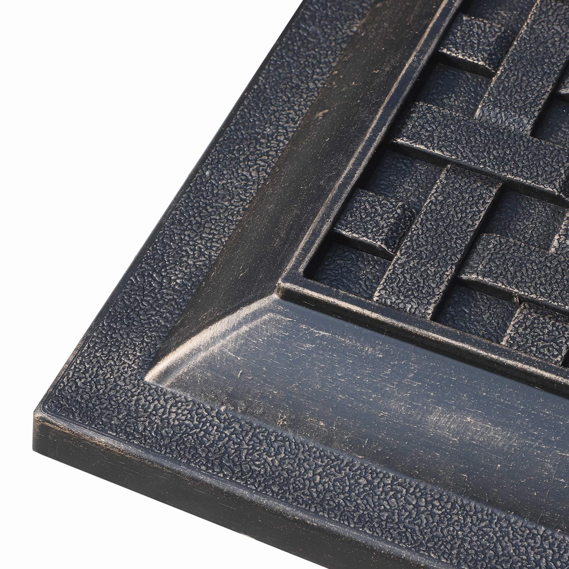 Outsunny Basamento per Ombrellone da Giardino in Resina e Acciaio in Stile Vintage, 44x44x32cm, Nero e Bronzo