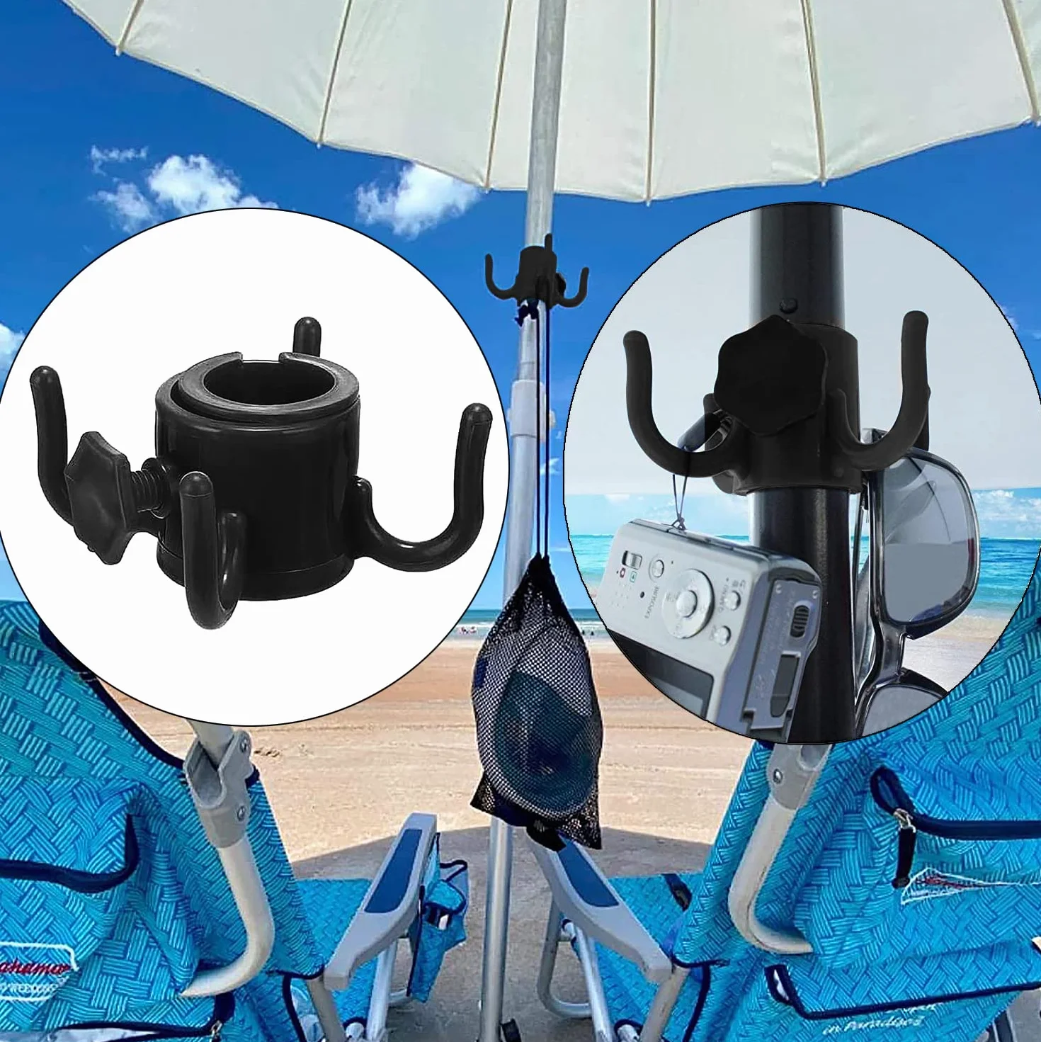 LEcylankEr Base per Ombrellone, Porta Ombrellone per Esterno Picchetto per Ombrellone con Maniglia, Supporto per Ombrellone per Spiaggia/Sabbia/Prato/Terreno, 22-32 mm