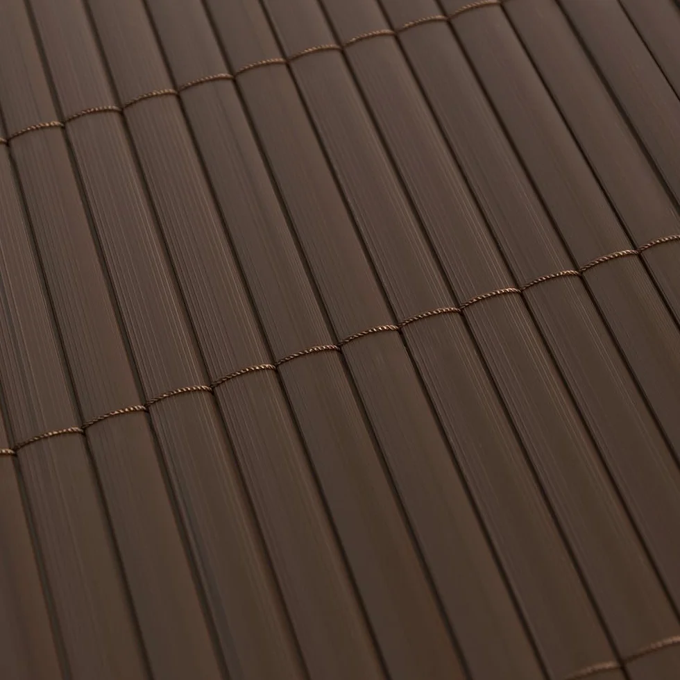 Mazovia Frangivista Balcone, Terrazzo, Giardino, PVC, 150x500 cm, Marrone, Resistente alle Intemperie e ai Raggi UV, Moderno Frangivento, Coperture Ombreggiante, Tutto L'Anno, Senza Fori