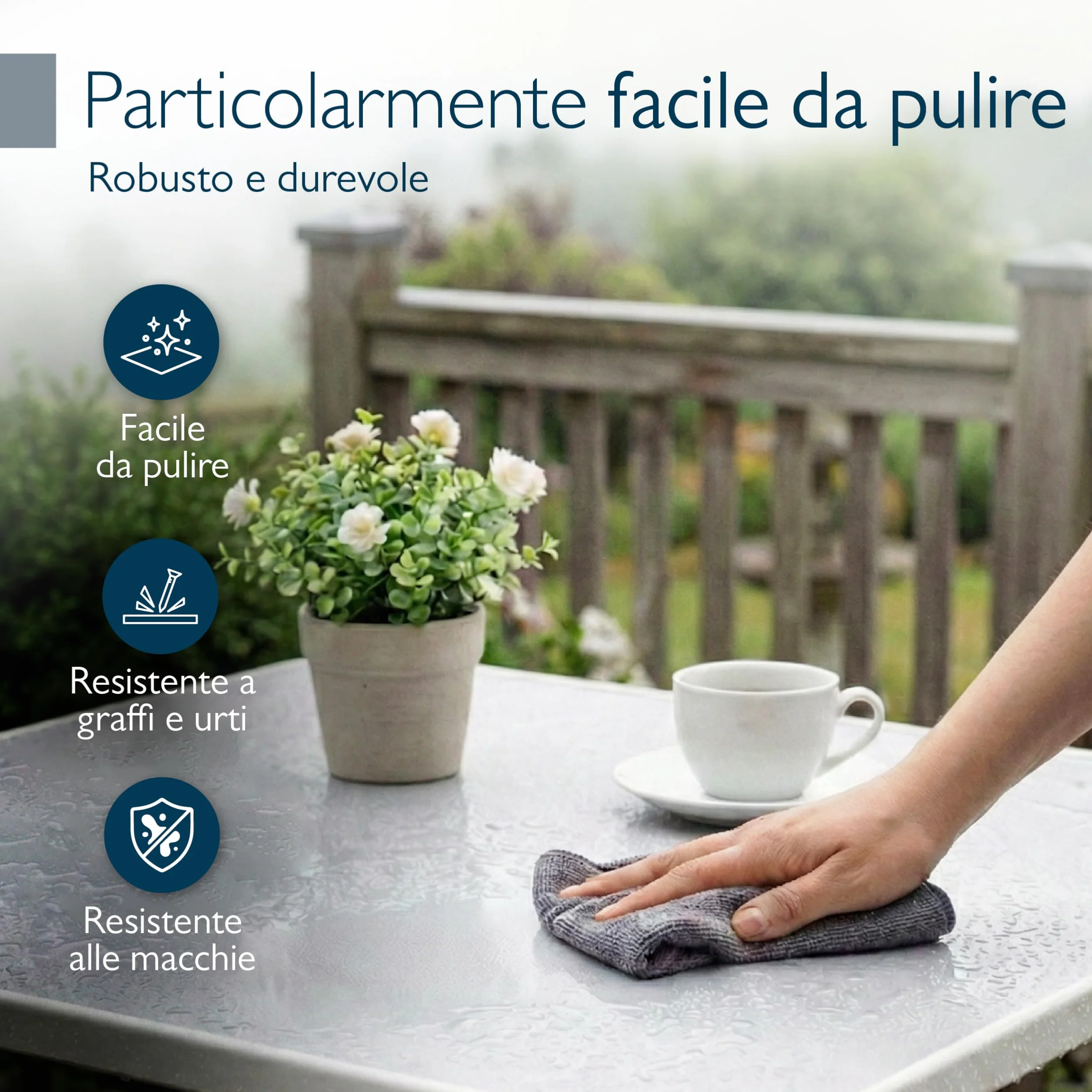 Beautissu Tavolo Bistrot da Esterno 80x80 cm – Tavolino da Balcone Giardino Terrazza Pieghevole H 70 cm – Tavolo da Campeggio Feste Bar Ristorante – Bianco – Bistroni
