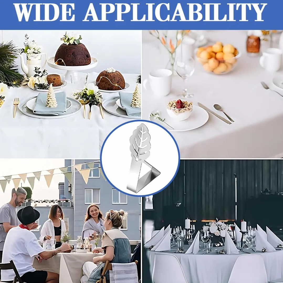 10 Pezzi Tovaglia Clip in Acciaio, Tovaglia da Esterno Clip fermatovaglia da Esterno Mobile, Fermatovaglia da Tavola per Picnic, Barbecue, Matrimoni, Feste Altri Eventi