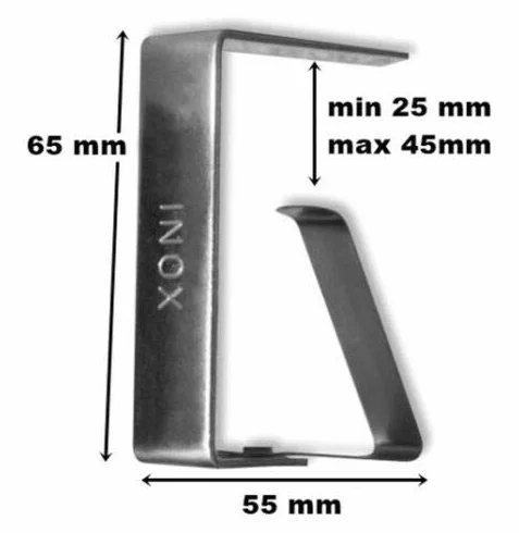 G Set 4 FERMATOVAGLIA GIGANTI in Acciaio Inox Ferma TOVAGLIA